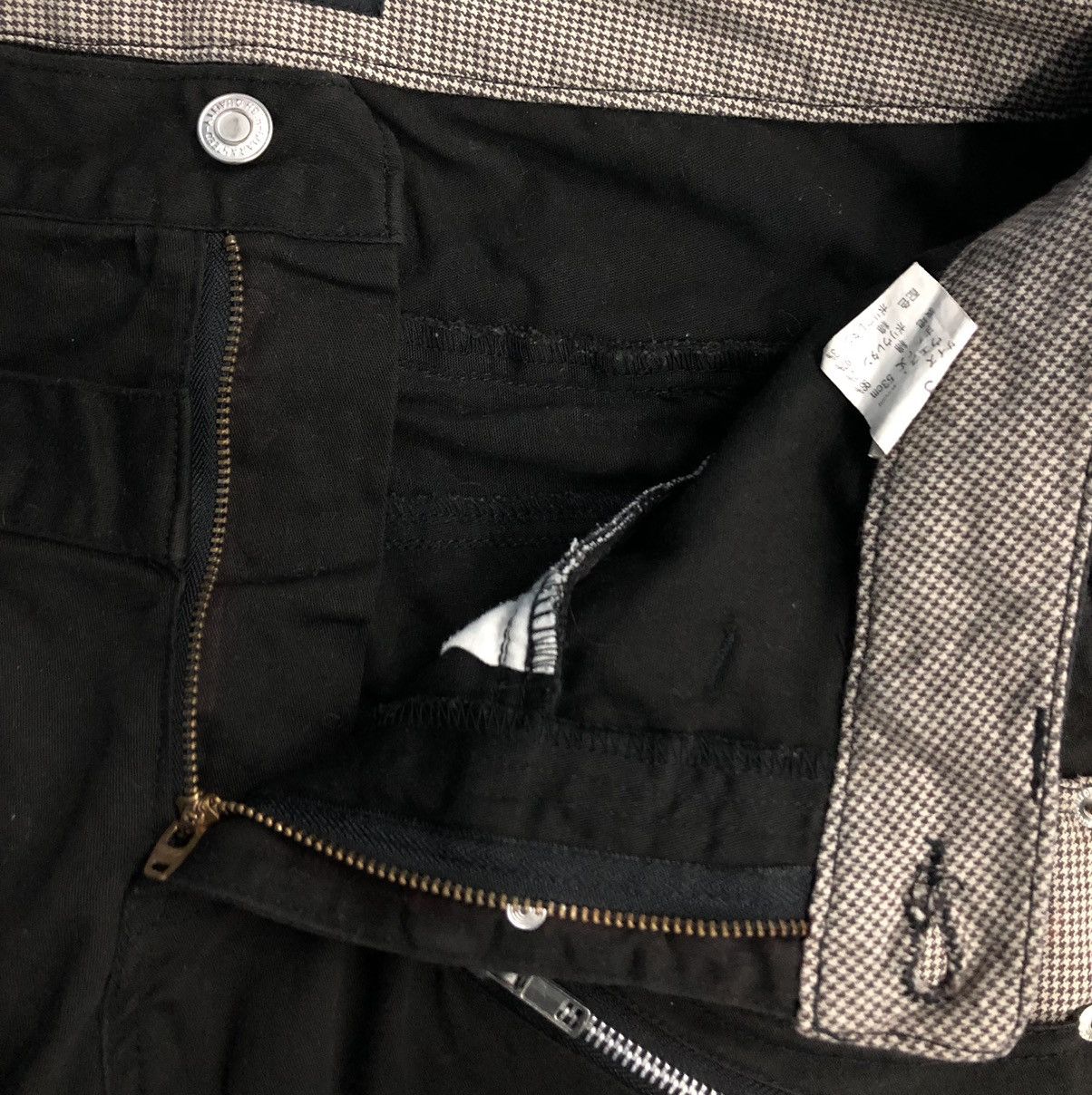 Vintage Bee Bell Black Cropped Pants with Contrast Pockets – Size 3 Size US 33 - 17 Thumbnail