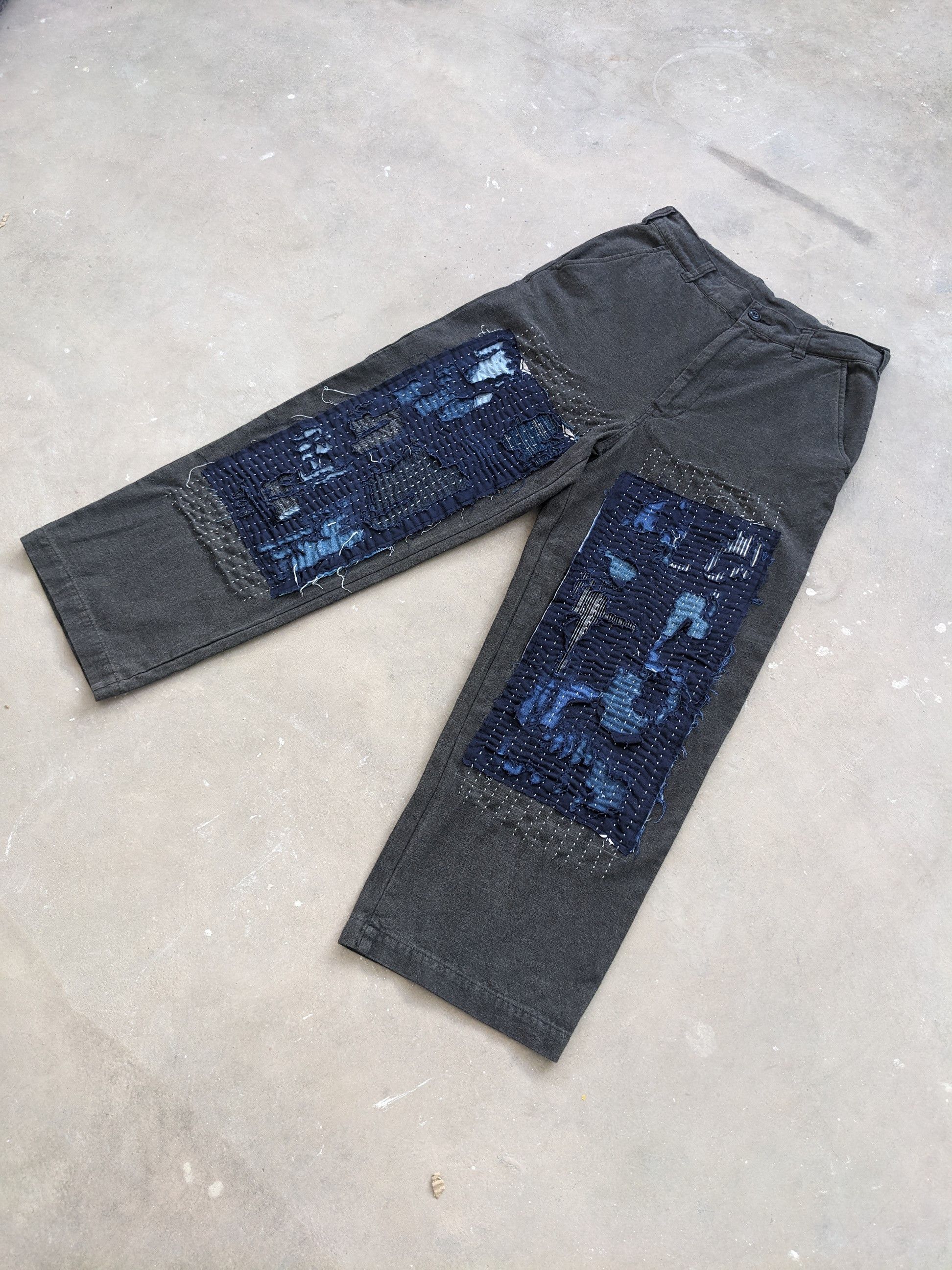 Designer × Japanese Brand Comme Des Garcons Homme Custom Boro Sashiko Pants Size US 28 / EU 44 - 1 Thumbnail
