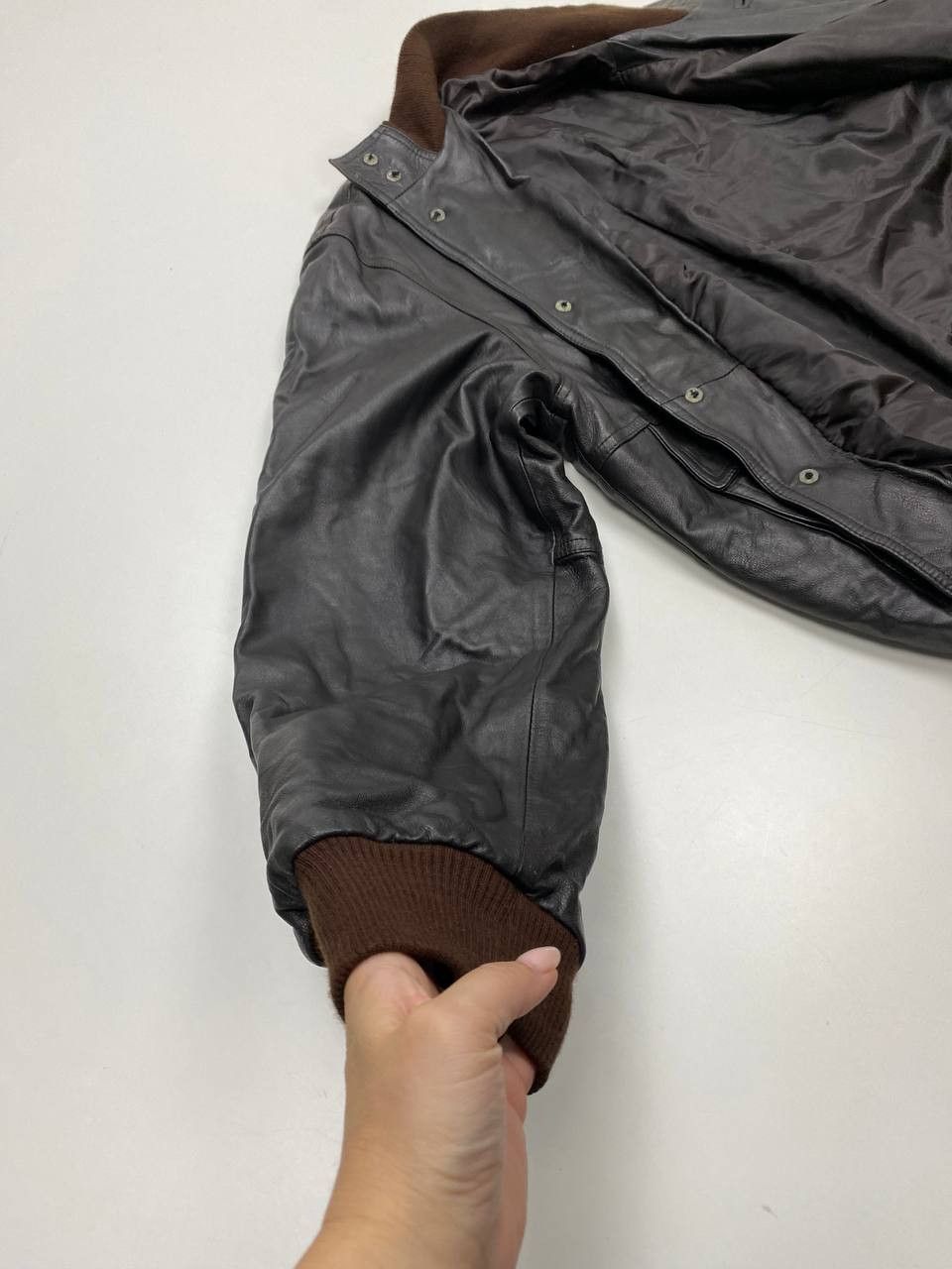Vintage Lord Max Vintage Leather Bomber Jacket 80s Men XL Size US XL / EU 56 / 4 - 9 Thumbnail