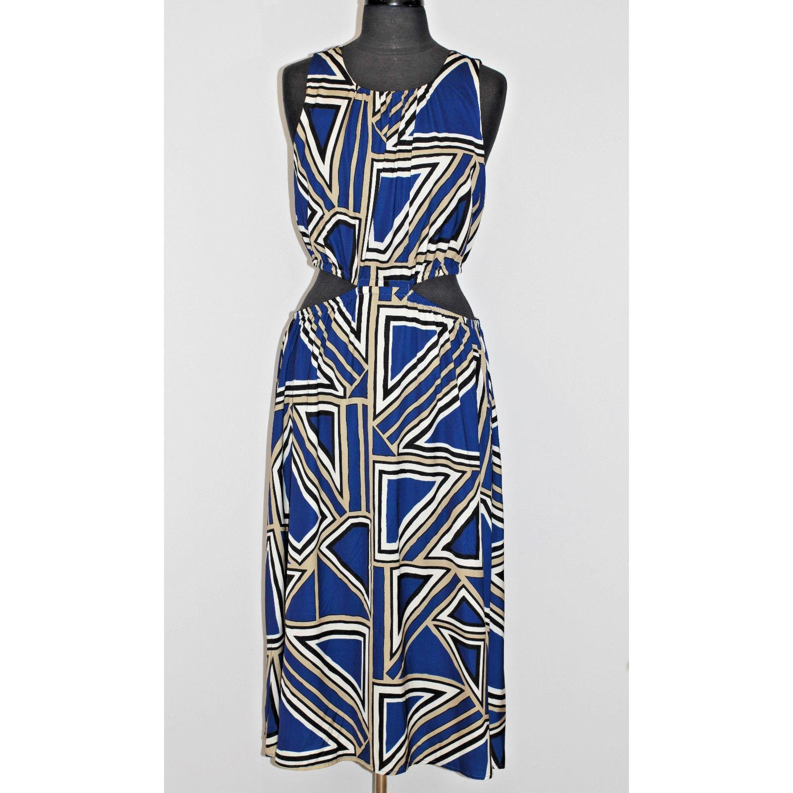 Banana Republic New BANANA REPUBLIC Cutout Midi Geometric Sleeveless Dress L Size L / US 10 / IT 46 - 2 Thumbnail