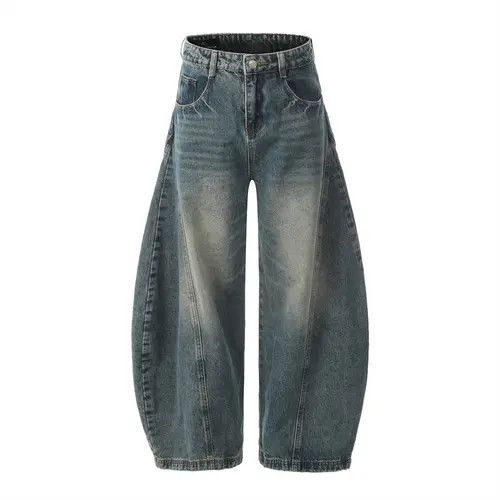 Japanese Brand × Jean American washed distressed niche design loose wide-leg jeans Size US 32 / EU 48 - 1 Thumbnail