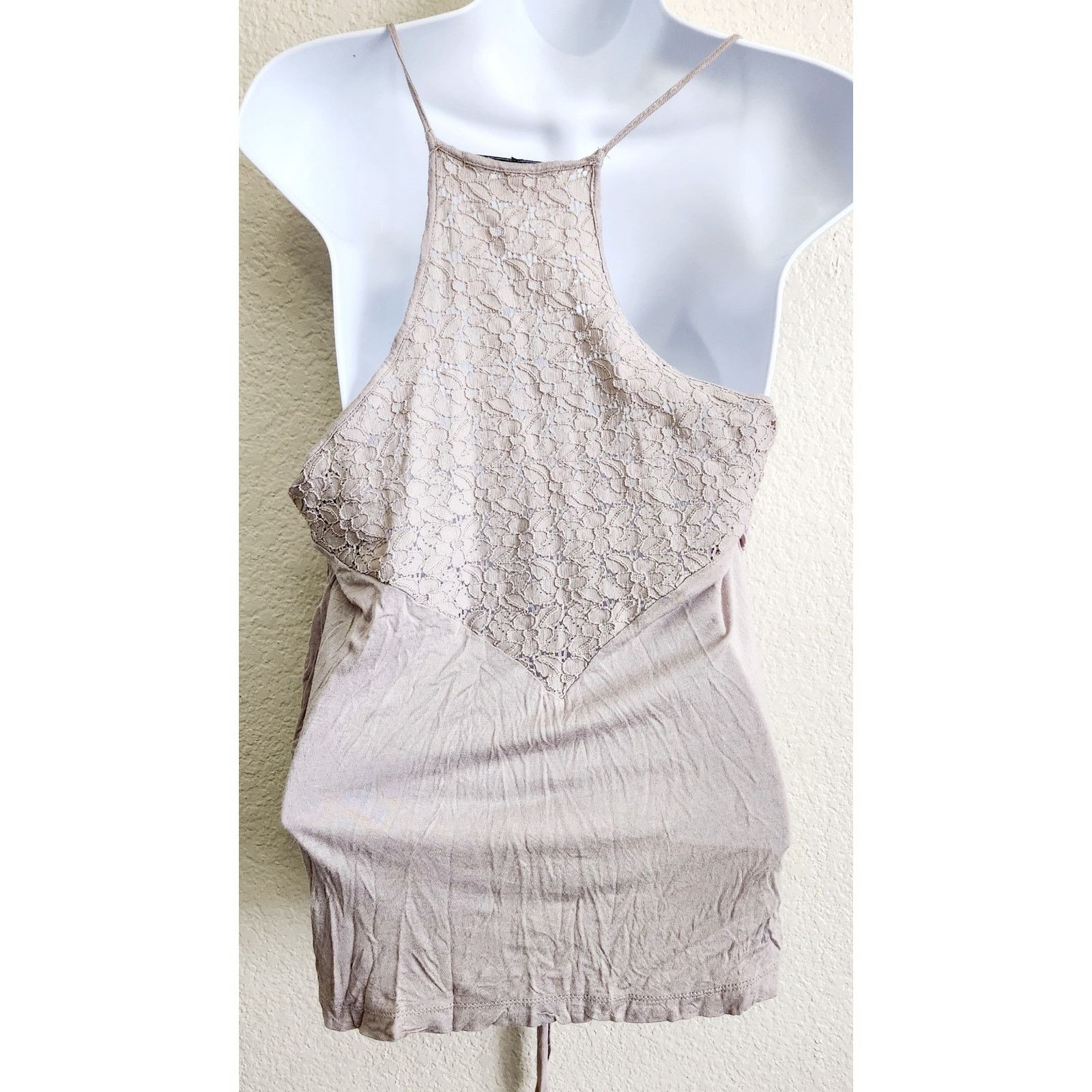 Other Papaya Gray Tiered Ruffled Spaghetti Strap Racerback Top M Size M / US 6-8 / IT 42-44 - 2 Thumbnail