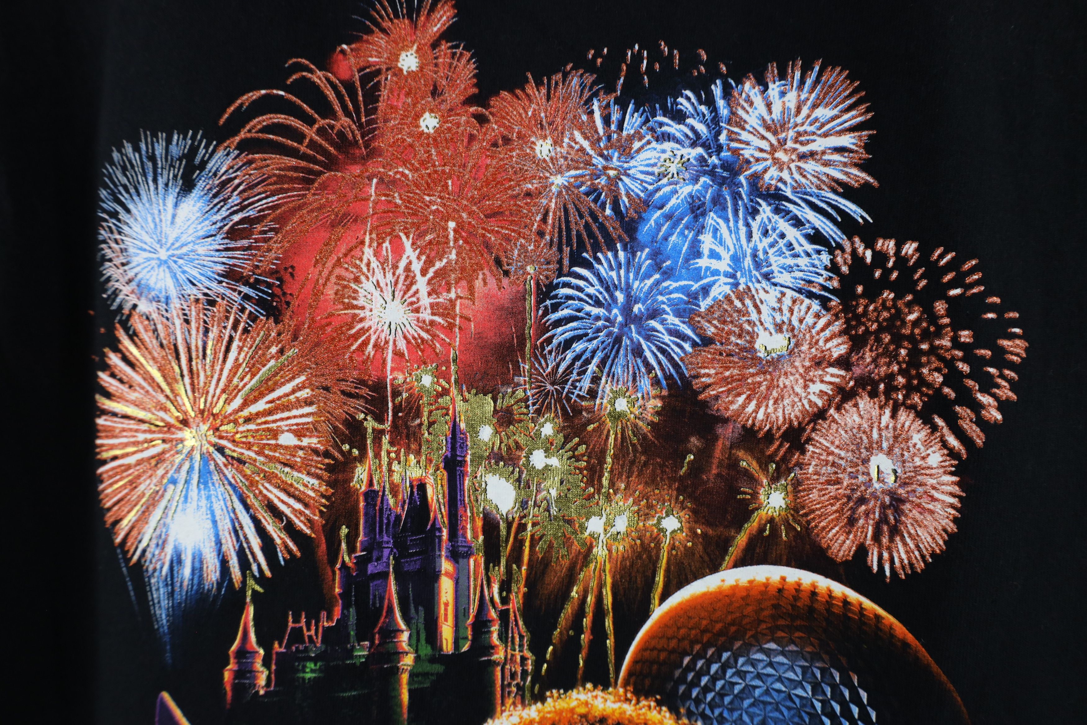 Disney × Vintage Vintage 90s Walt Disney World Out Fireworks T-Shirt Black Size US L / EU 52-54 / 3 - 5 Thumbnail
