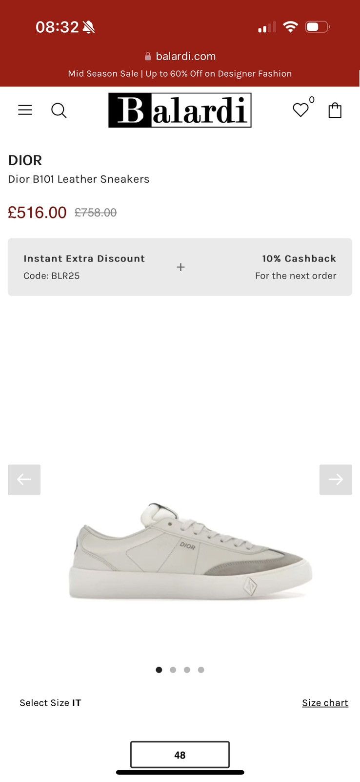 Dior DIOR Sneakers study photos for condition size and measuremen Size US 7 / EU 40 - 25 Thumbnail