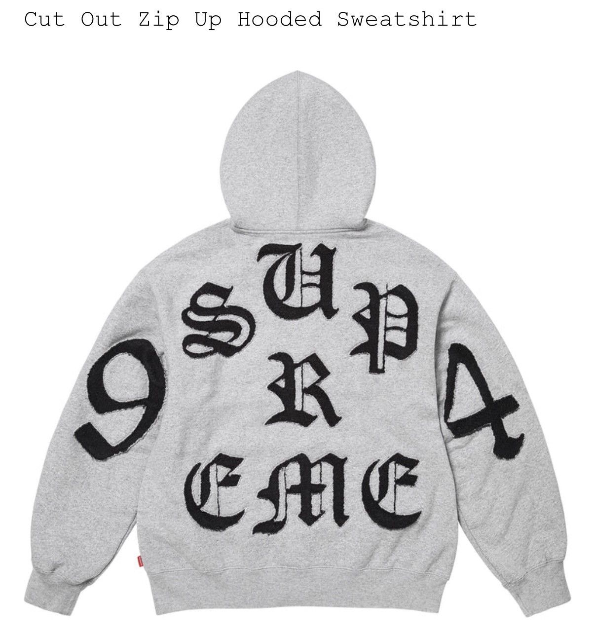 Supreme Cut Out Zip Up Hooded Sweatshirt Size US L / EU 52-54 / 3 - 1 Thumbnail