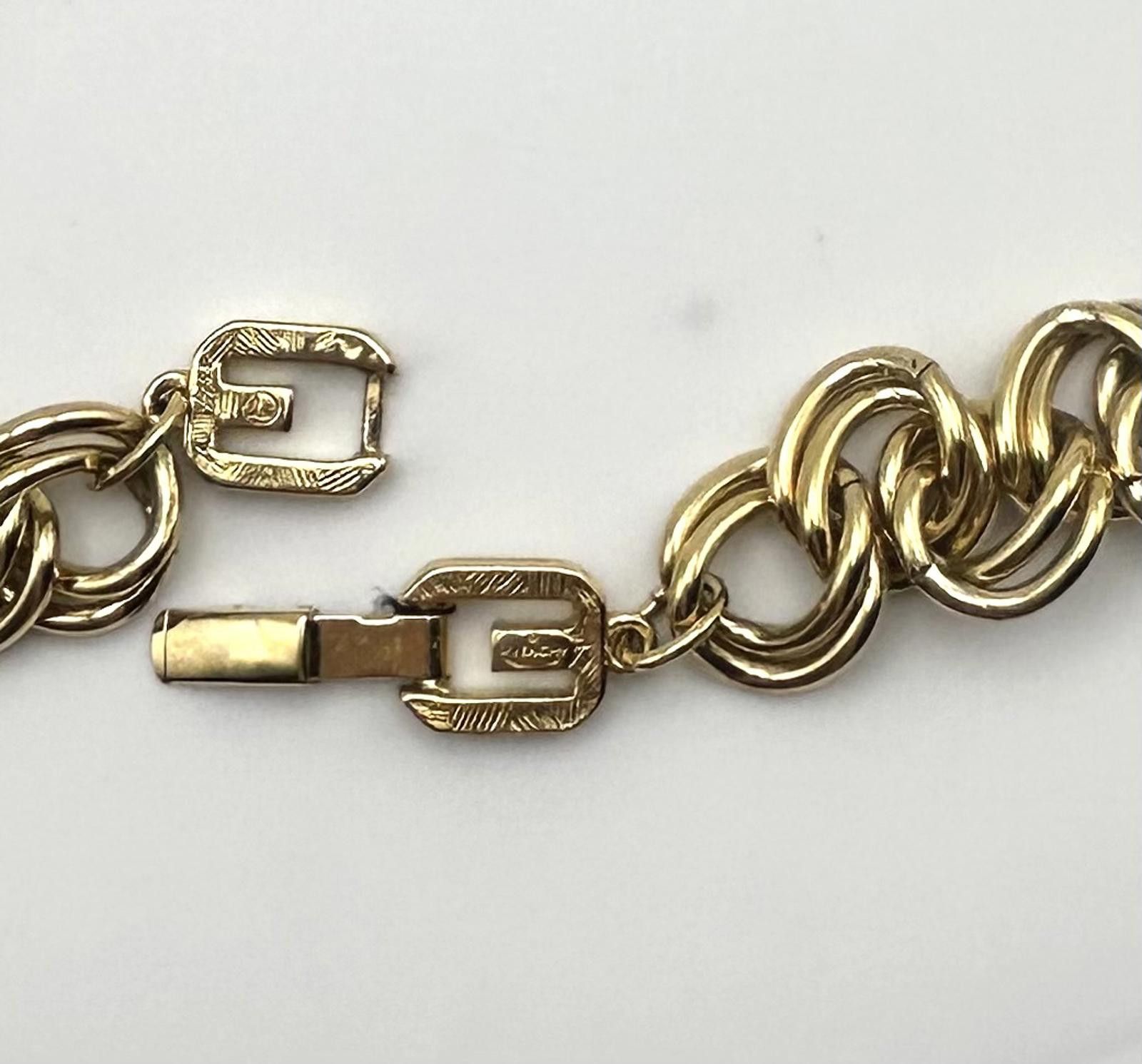 Givenchy Vintage Givenchy Necklace Gold Tone Link 80s Signed Couture Size ONE SIZE - 4 Thumbnail