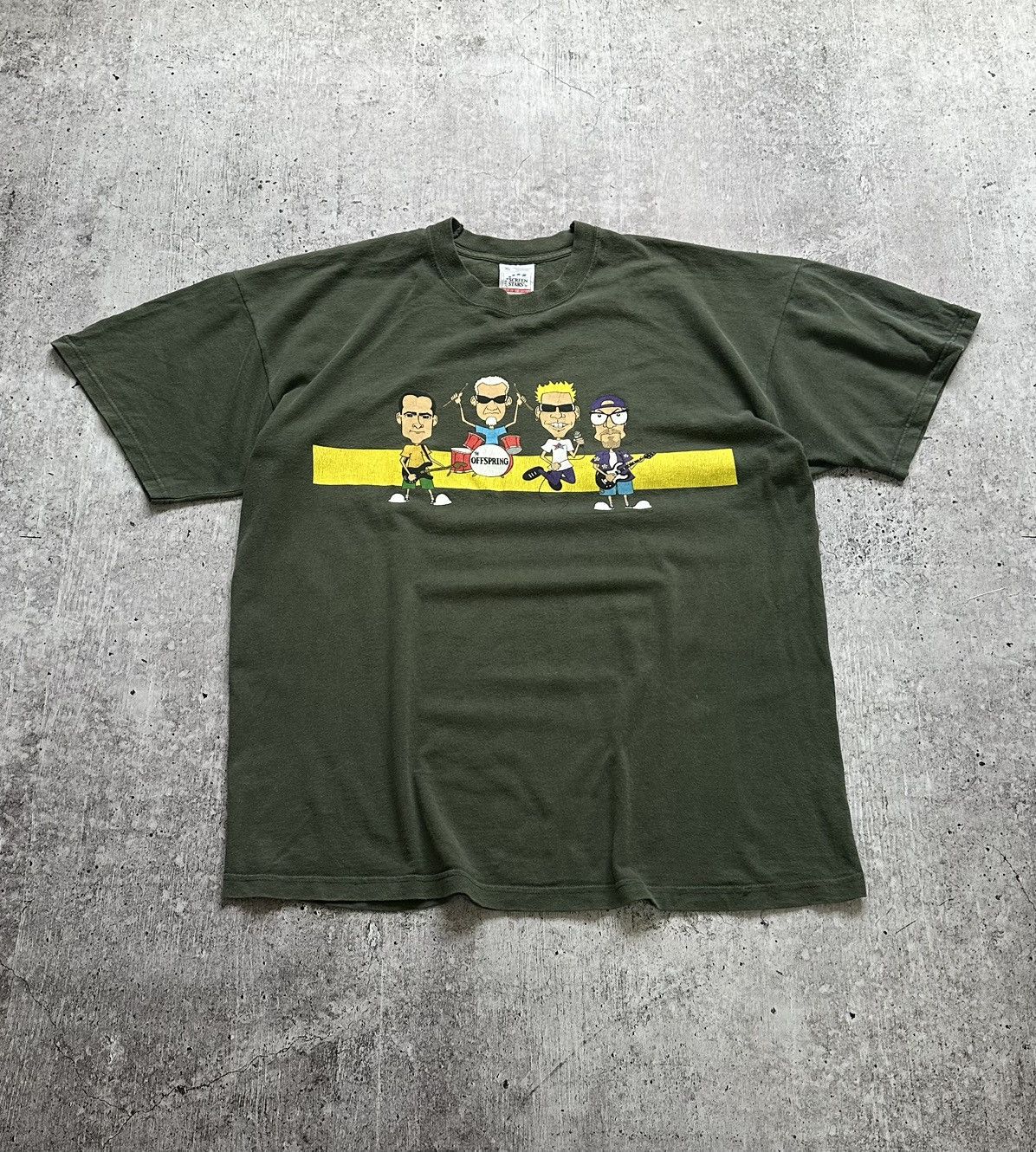 Band Tees 1999 Offspring Vintage Crewneck Cartoon Graphic Rock Tee Size US XL / EU 56 / 4 - 1 Thumbnail