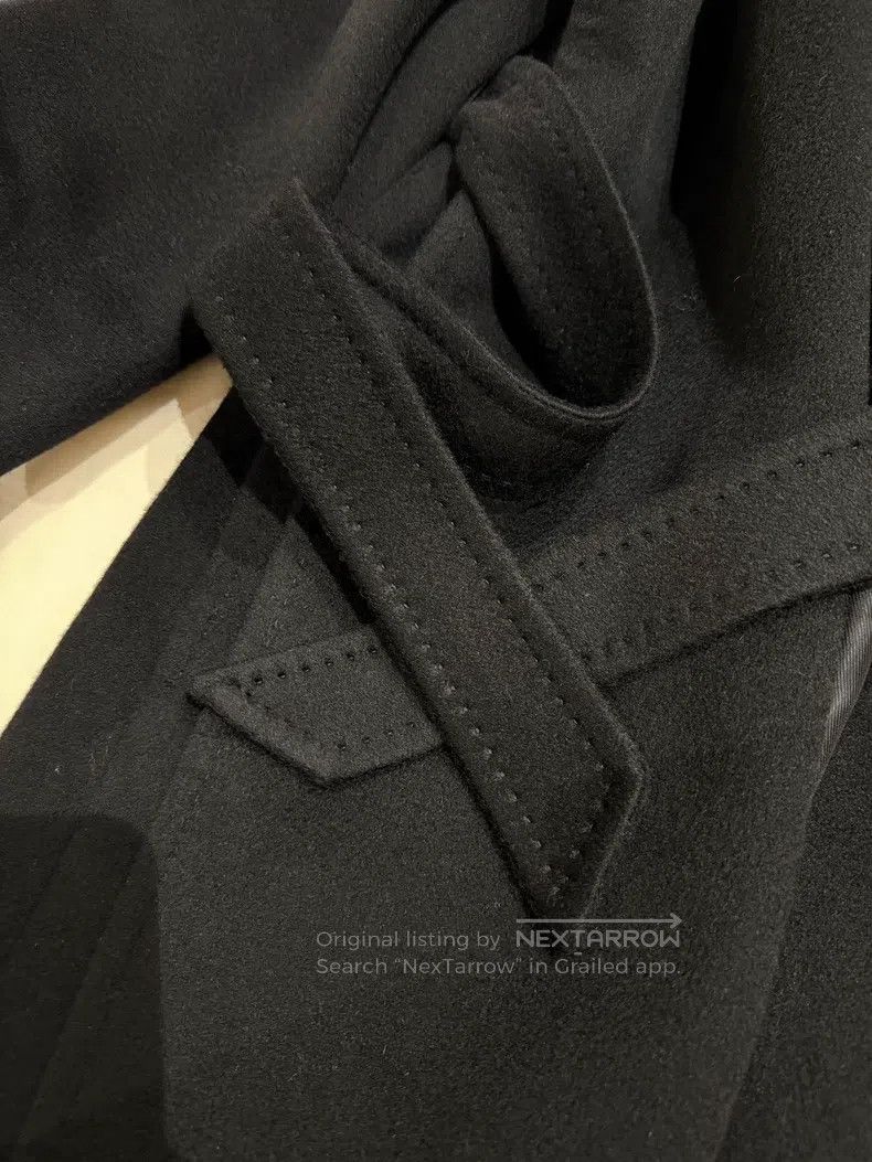 Max Mara Max Mara Black Classic Bathrobe Overcoat Size XS / US 0-2 / IT 36-38 - 7 Thumbnail