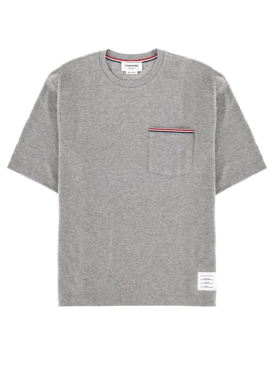 Thom Browne THOM BROWNE "MILAN" T-SHIRT - GREY (JP 5) Size US XXL / EU 58 / 5 - 1 Thumbnail