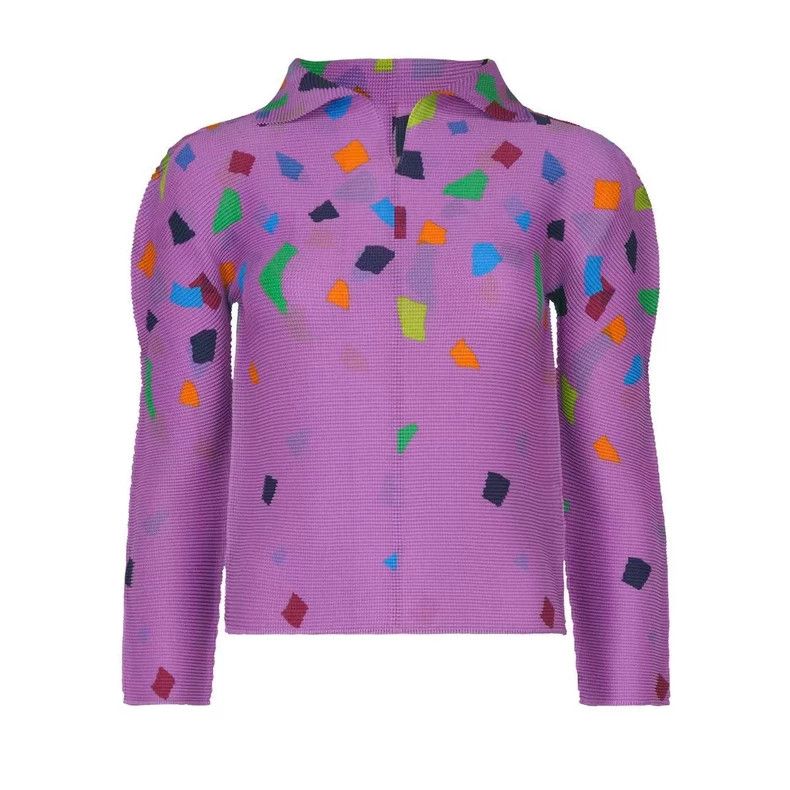 Issey Miyake issey miyake size:one size Purple high-necked long-sleeved Size XXS / US 00 / IT 34 - 4 Thumbnail