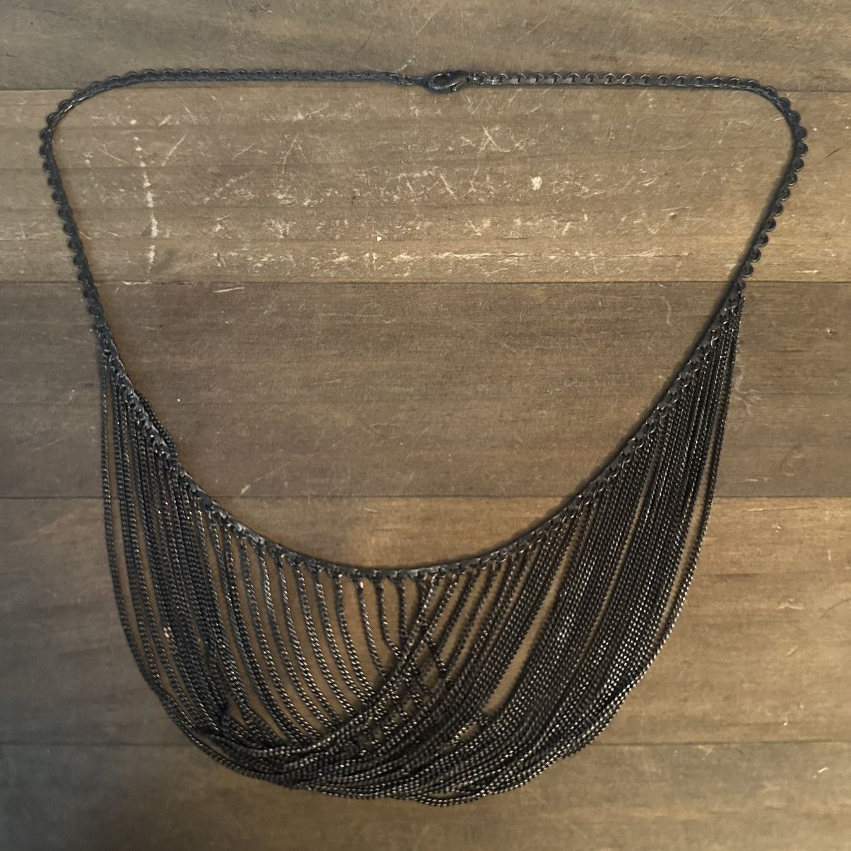 Other Dark silver multi strand overlap bib necklace Size ONE SIZE - 2 Thumbnail