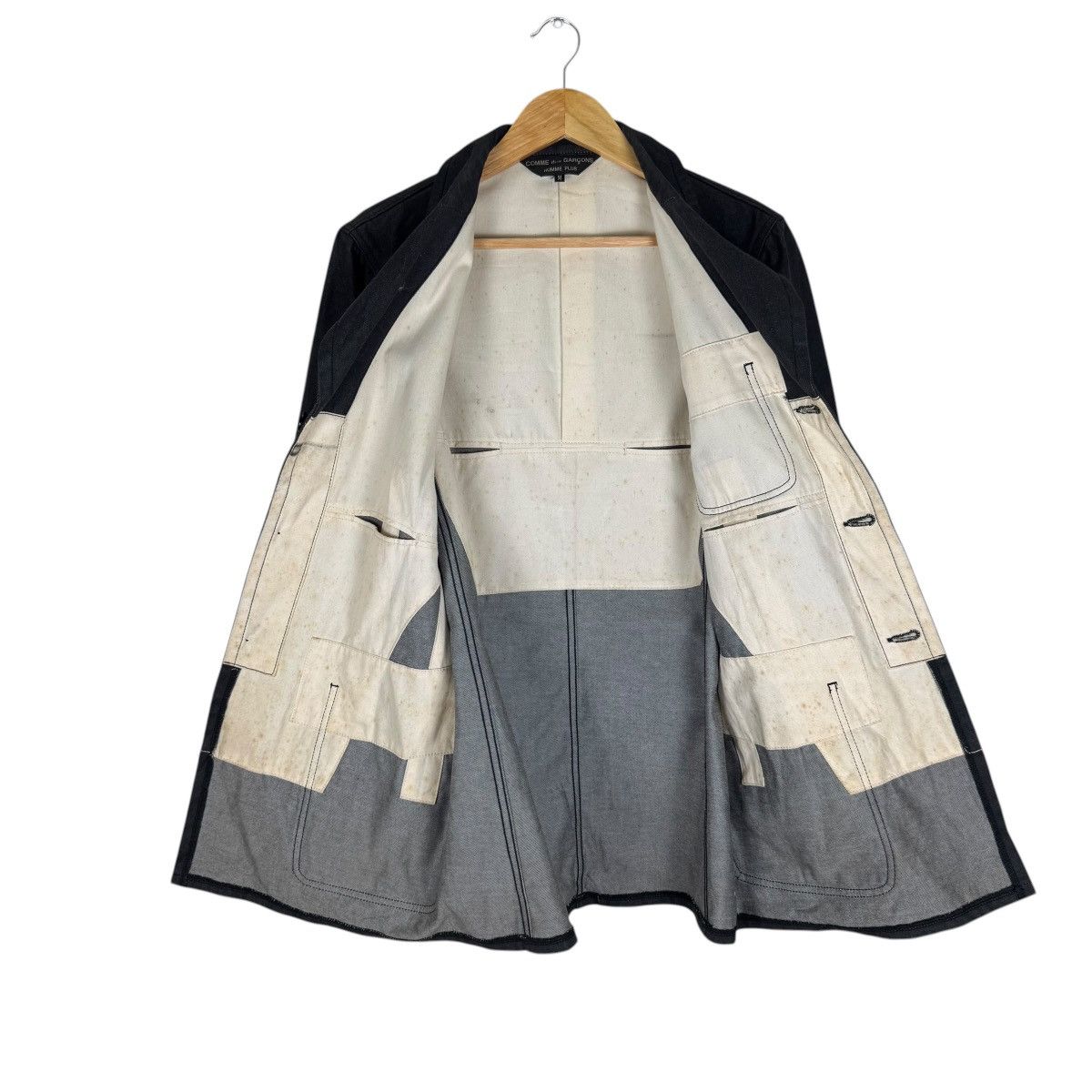 Comme des Garcons Homme Plus 🔥CDG HOMME PLUS SS2003 DENIM PATCHWORK JACKET Size US S / EU 44-46 / 1 - 11 Thumbnail