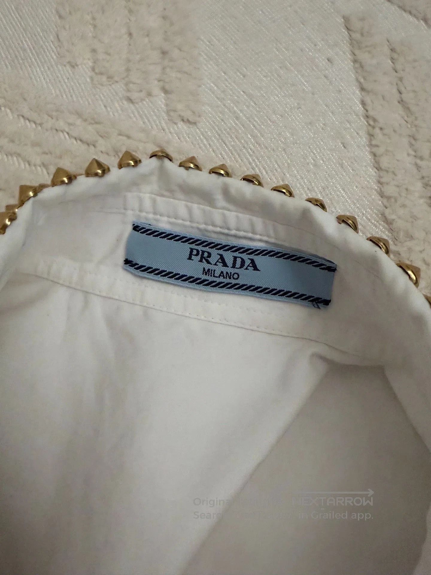 Prada Prada White Cotton Shirt L. Size L / US 10 / IT 46 - 9 Thumbnail