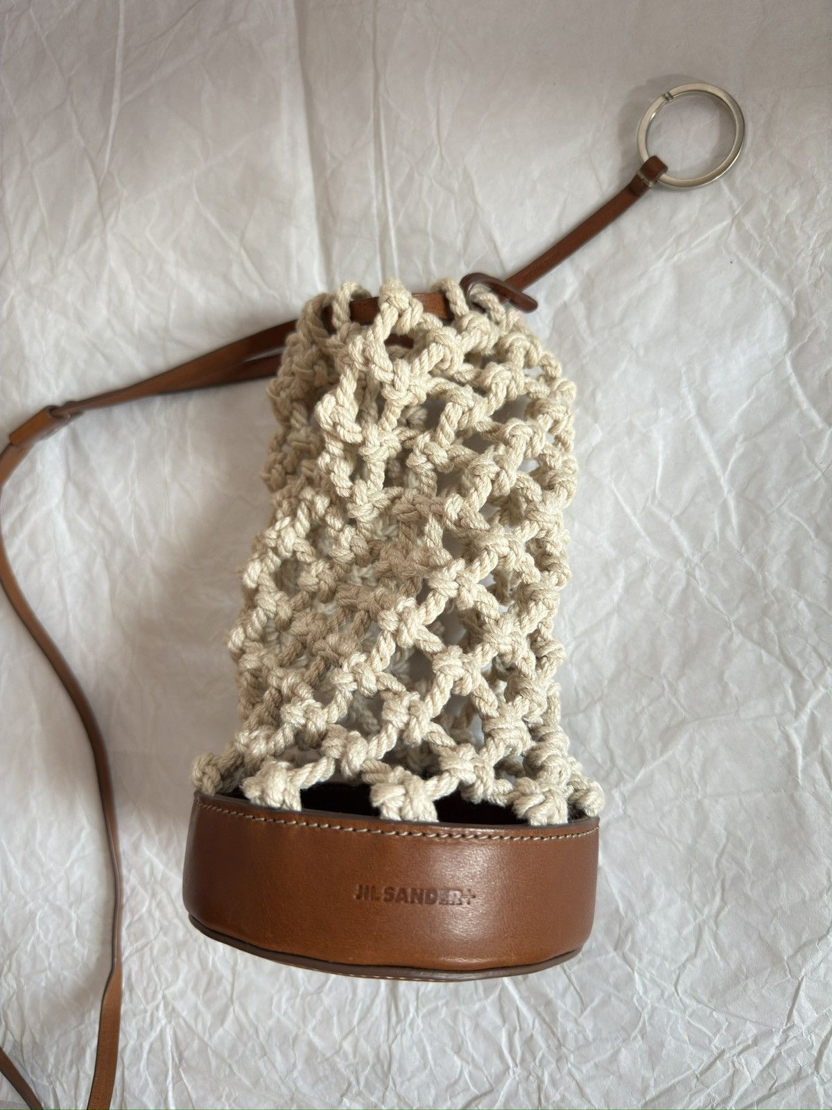 Jil Sander Mini crochet-leather bag Size ONE SIZE - 1 Thumbnail