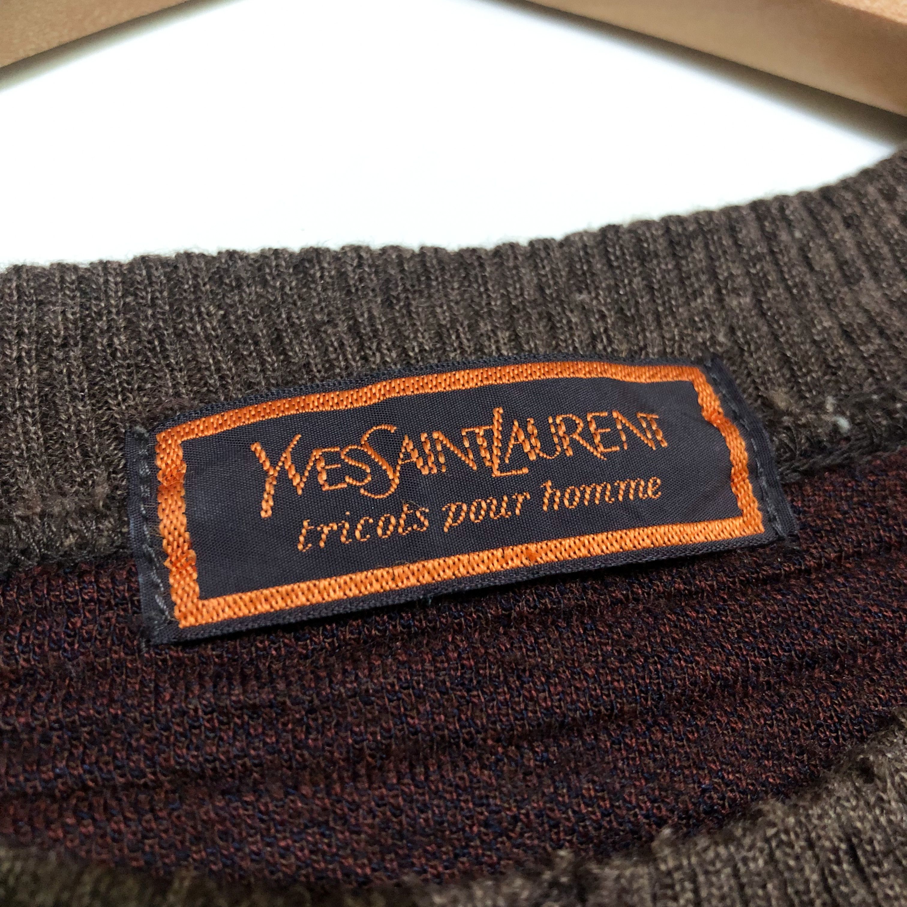 Yves Saint Laurent Archive YSL Yves Saint Laurent Tricots Big Logo 90s Vintage Size US L / EU 52-54 / 3 - 9 Thumbnail