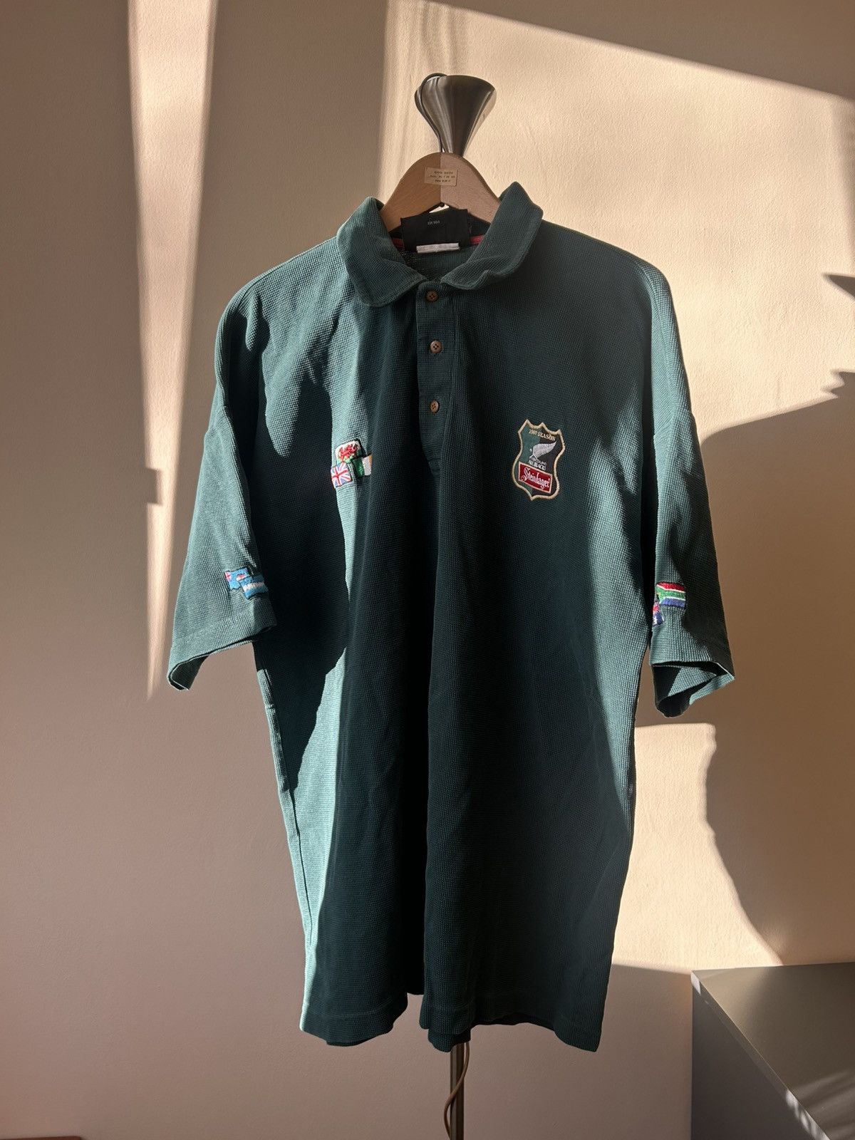 Canterbury of New Zealand Vintage 90s Canterbury All Blacks Steinlager Rugby Polo Size US L / EU 52-54 / 3 - 1 Thumbnail