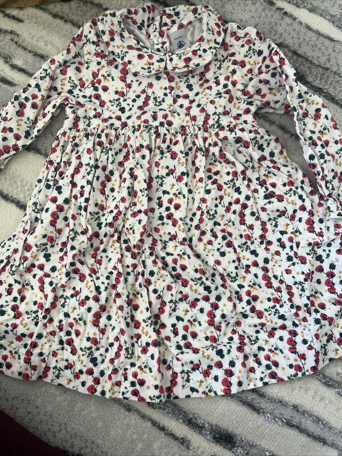 Petit Bateau Petit Bateau Baby Girls' Floral Dress Size 36m MSRP $69 Size ONE SIZE - 3 Thumbnail