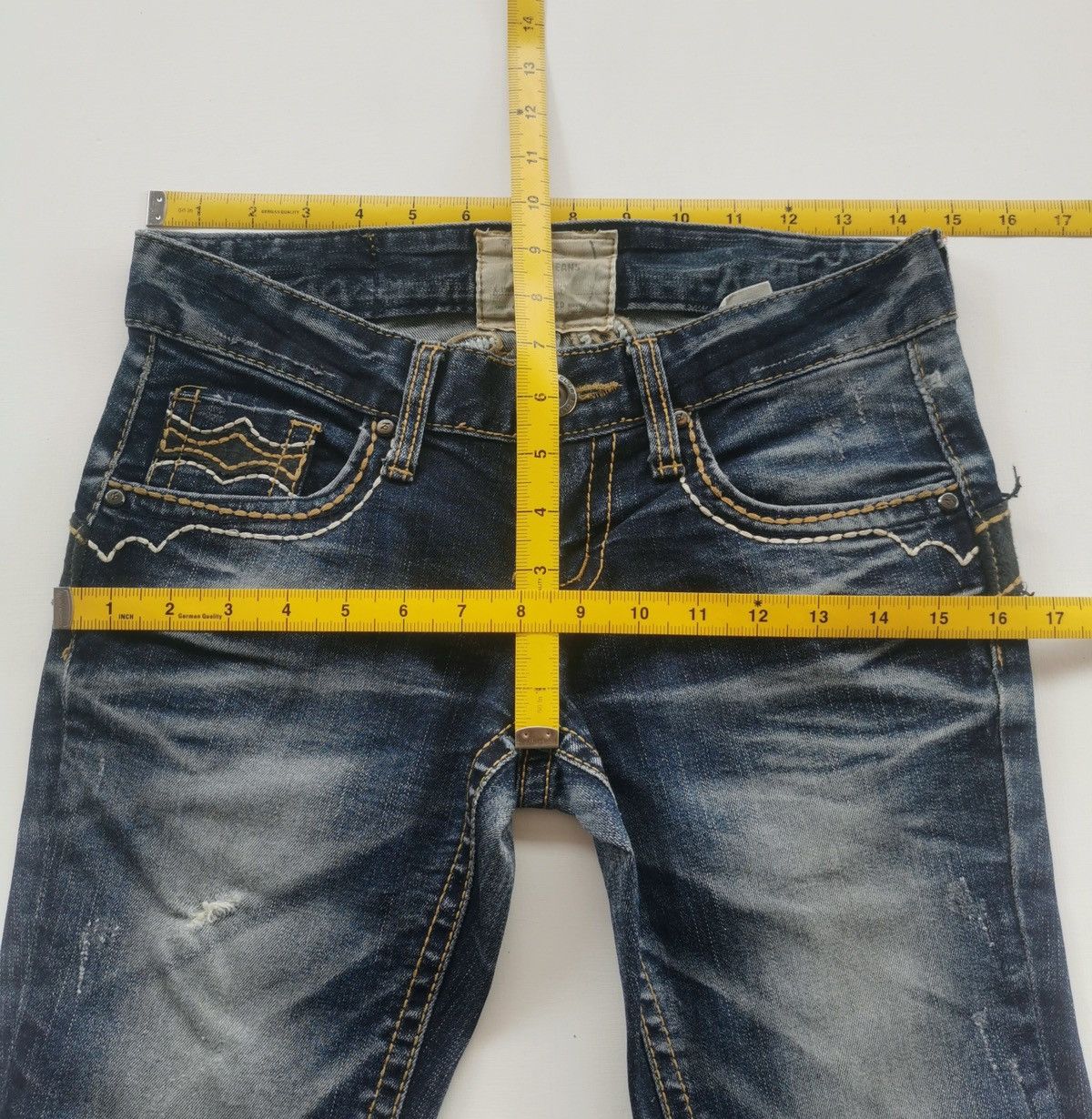 Japanese Brand Lolita Y2K Vintage Distressed Denim Jeans Size 29" - 10 Thumbnail