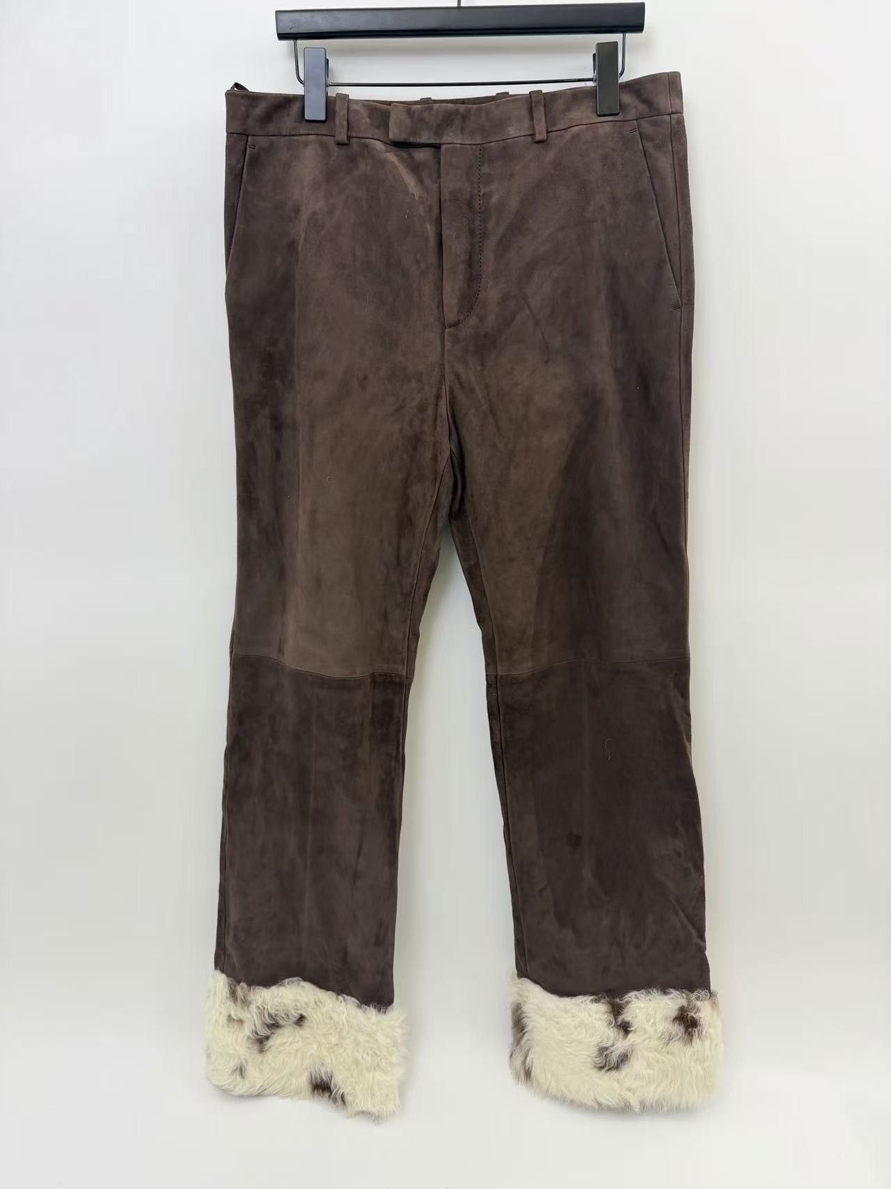 Gucci tailored suede pants with shearling trim size48 Size US 32 / EU 48 - 2 Thumbnail