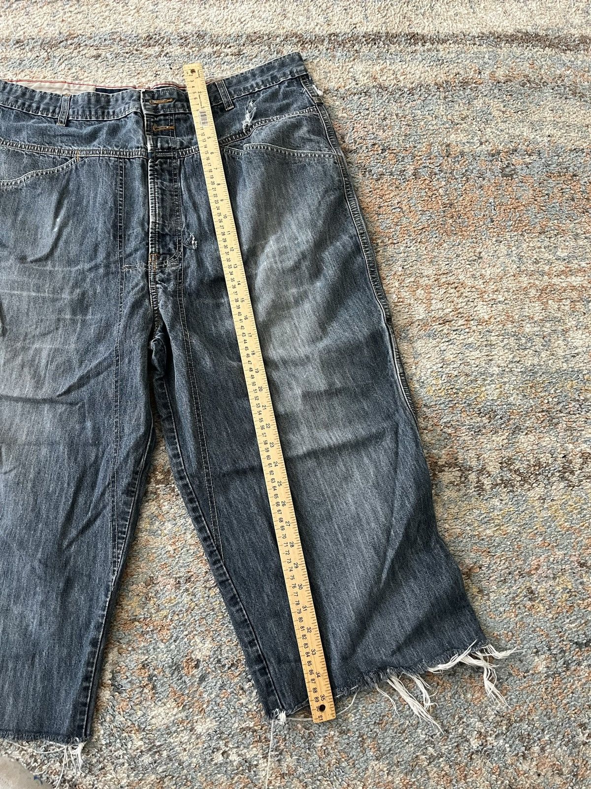 Marithe + Francois Girbaud VTG Marithe Girbaud Baggy Jorts Cut Raw Edge Y2K Size US 42 / EU 58 - 10 Thumbnail