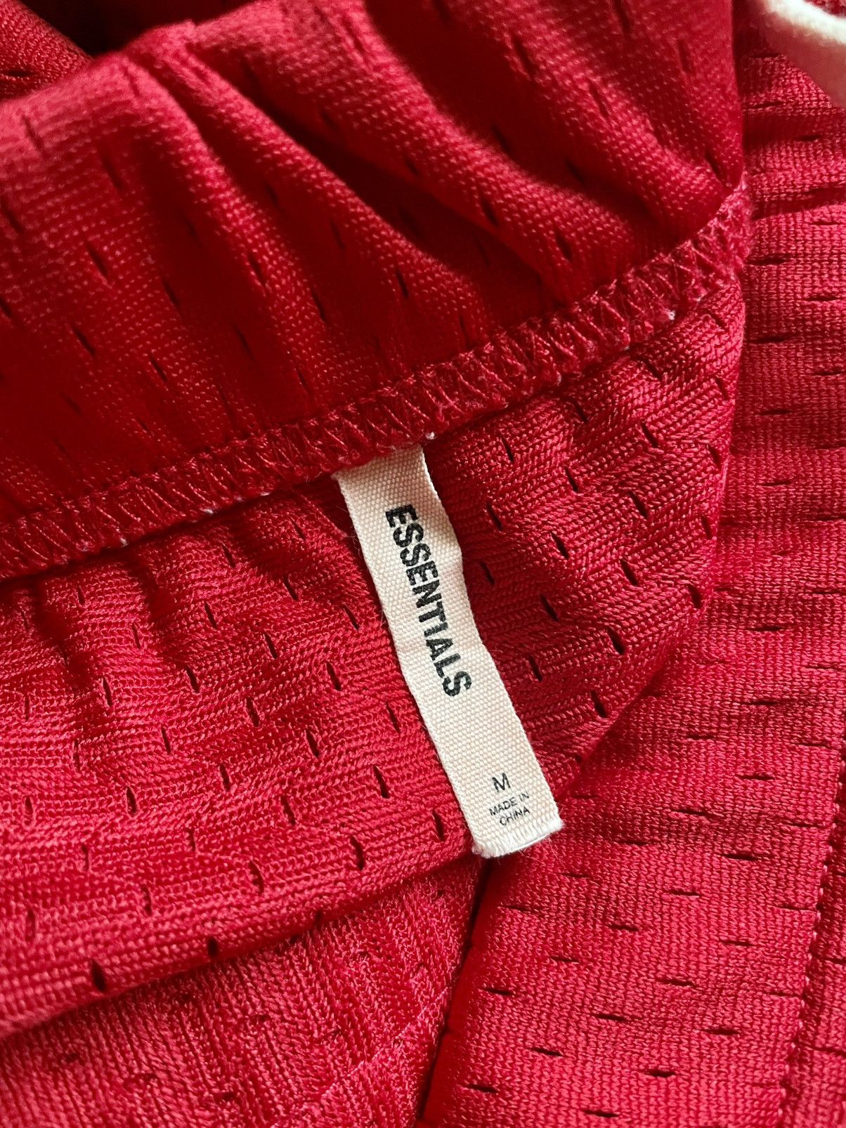 Fear of God FOG Essentials FW18 Mesh Shorts - Red (PacSun Receipt) Size US 34 / EU 50 - 7 Thumbnail