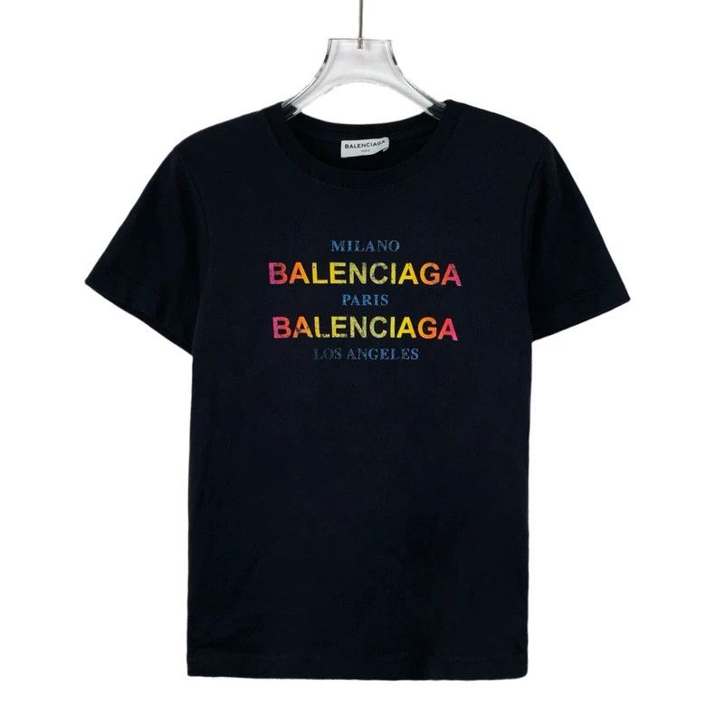 Balenciaga balenciaga black logo print cotton t-shirt-dmc Size US S / EU 44-46 / 1 - 1 Thumbnail