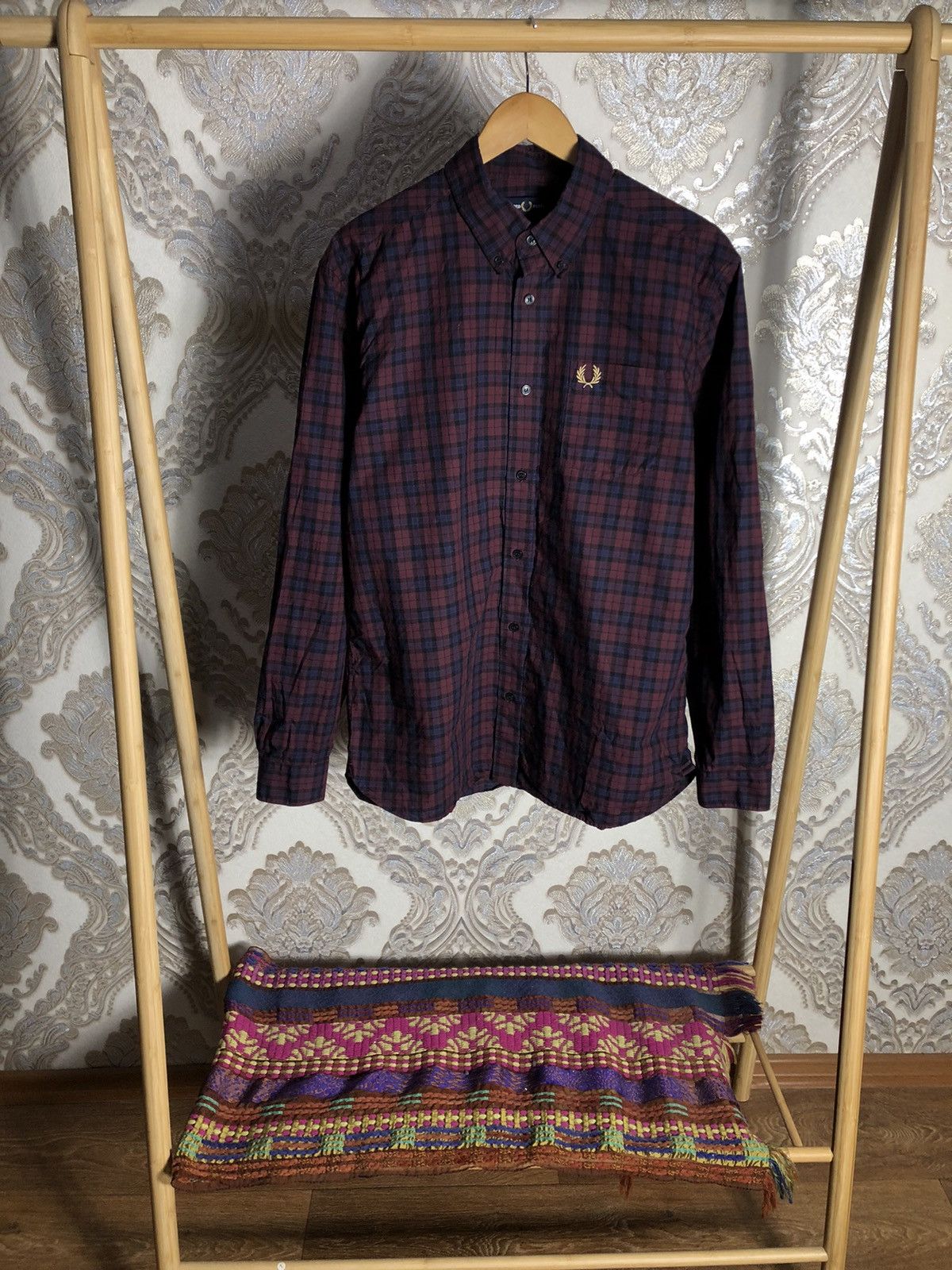 Fred Perry × Vintage VERY RARE FRED PERRY CLASSIC SHIRT FLANNEL LONG SLEEVE DELUX Size US L / EU 52-54 / 3 - 1 Thumbnail