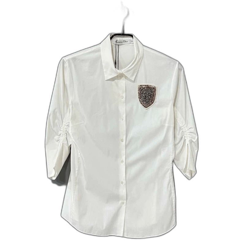 Dior Dior Logo Rhinestone Embellished Shirt Size S / US 4 / IT 40 - 1 Thumbnail