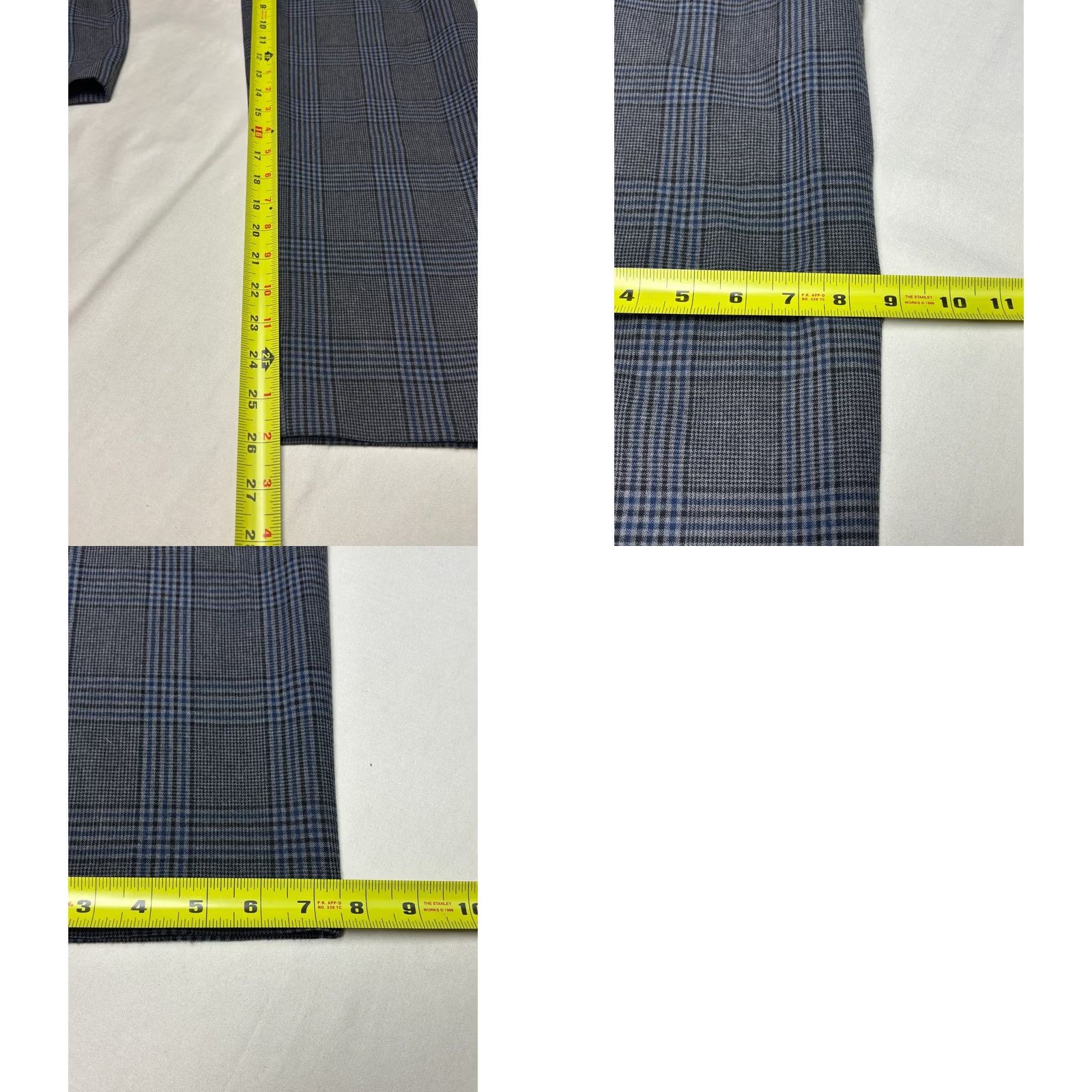 Vintage Wilfred Aritzia Plaid Wide Leg Trousers Womens 2 W26 L26 Grey Blue Glen Check Size ONE SIZE - 8 Thumbnail