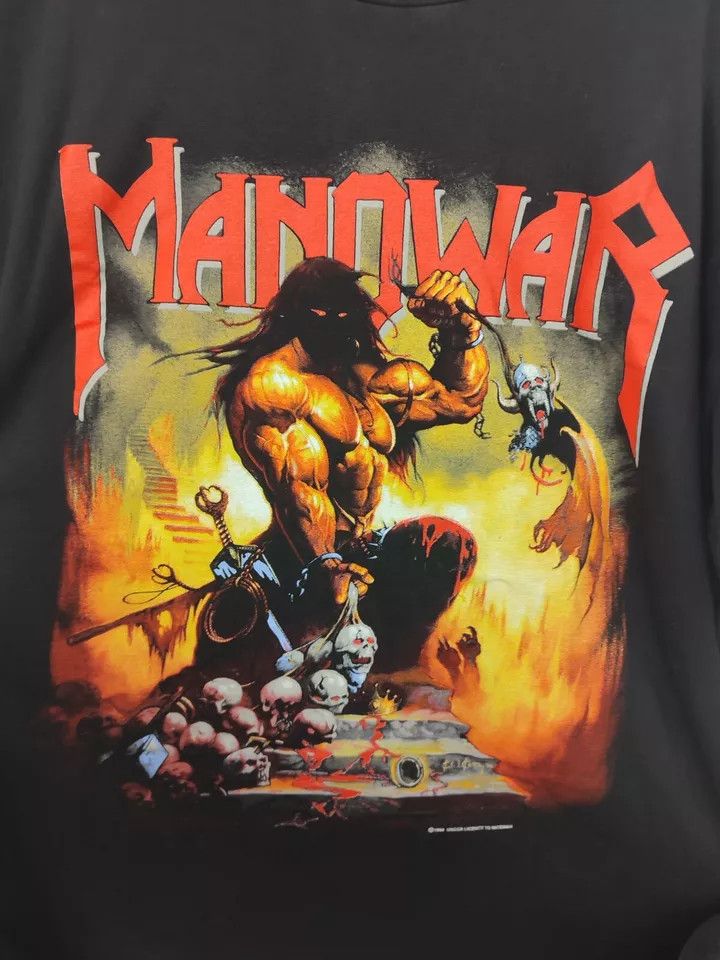 Vintage Vintage Manowar 1994 World Tour Agony and Ecstasy Shirt Size US XL / EU 56 / 4 - 2 Thumbnail