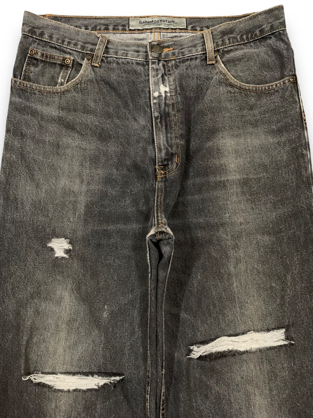 JNCO Vintage Japanese Brand Faded Loose Straight Distressed Jeans Size US 33 - 3 Thumbnail