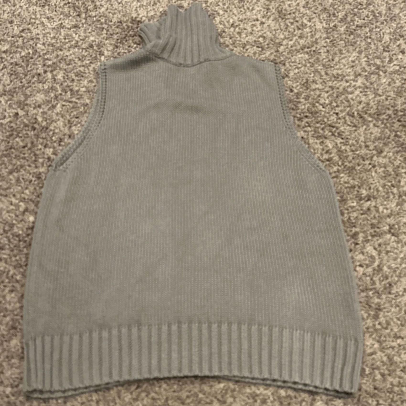 Eddie Bauer Eddie Bauer Vest Women’s L Full Zip Olive Green Crochet A20 Crochet Vest, Zip, Solid, Fall/Spring/Winter, L, Green, Women, Eddie Bauer Size L / US 10 / IT 46 - 3 Thumbnail