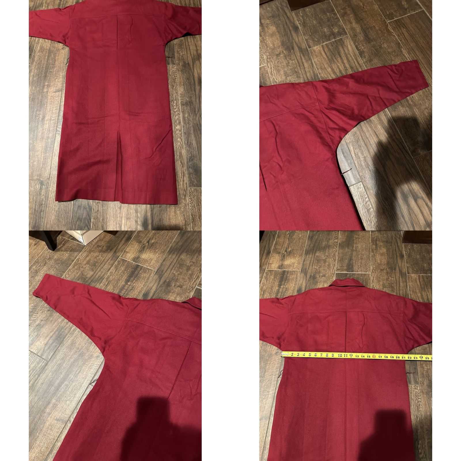 Guy Laroche VINTAGE Guy Laroche Dress Women Red Knee Length 40 France Wool Crew Neck Long Sleeve Fit & Flare Size S / US 4 / IT 40 - 8 Thumbnail