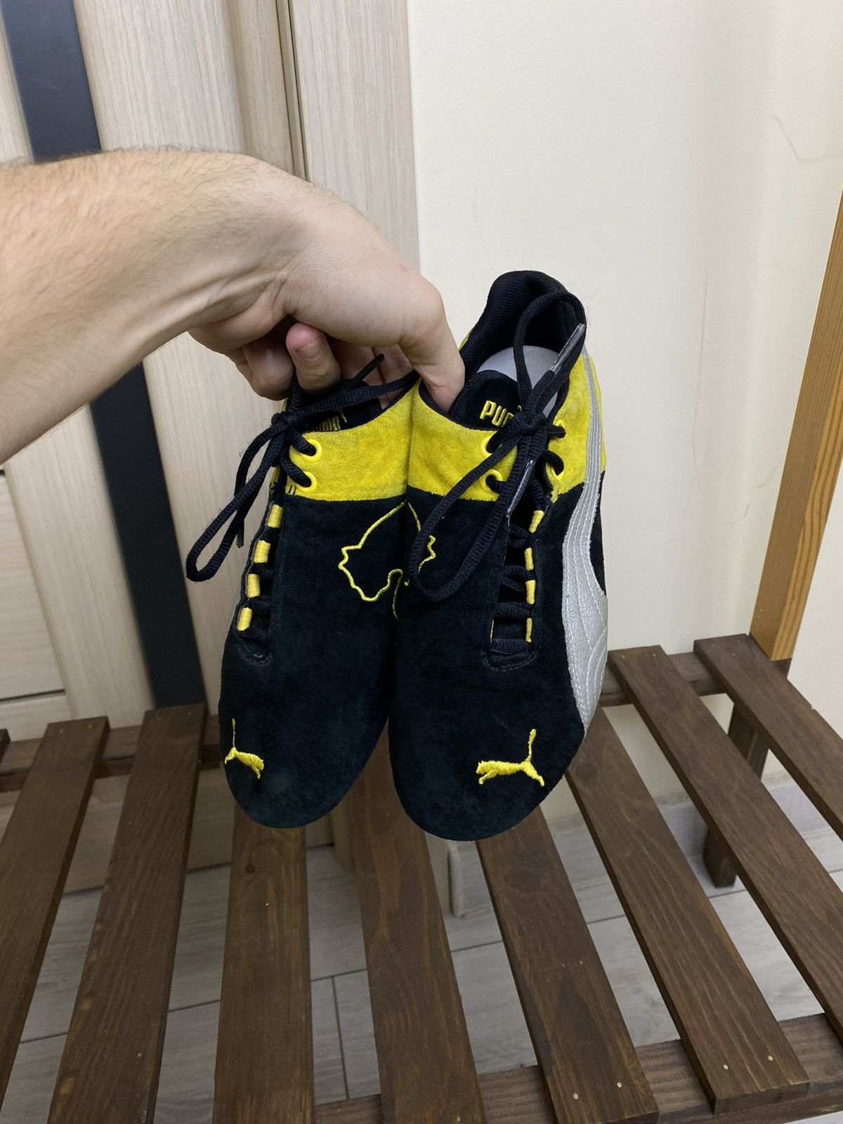 Puma Vintage Puma speed cat black yellow shoes size 39(25 cm) Size US 9 / IT 39 - 2 Thumbnail