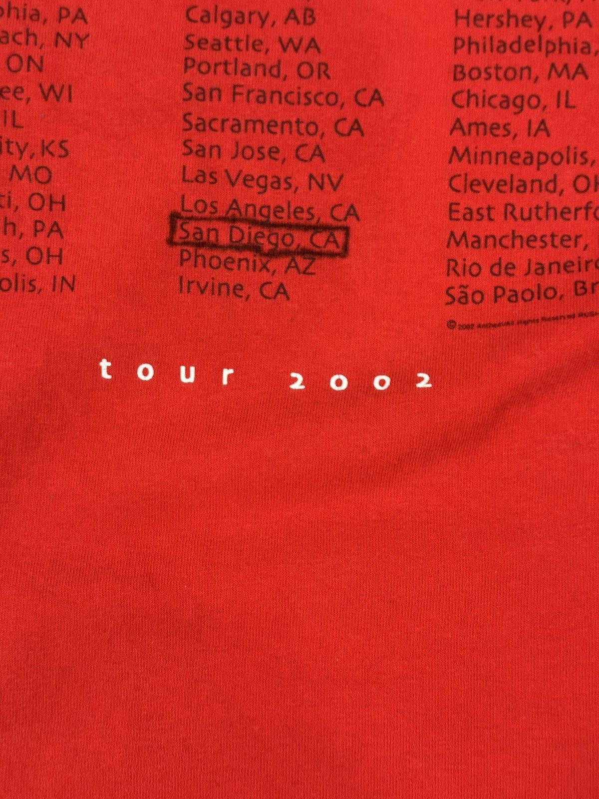Band Tees Vintage Y2K 2002 Rush Vapor Trails Tour Tee Large Size US L / EU 52-54 / 3 - 6 Thumbnail