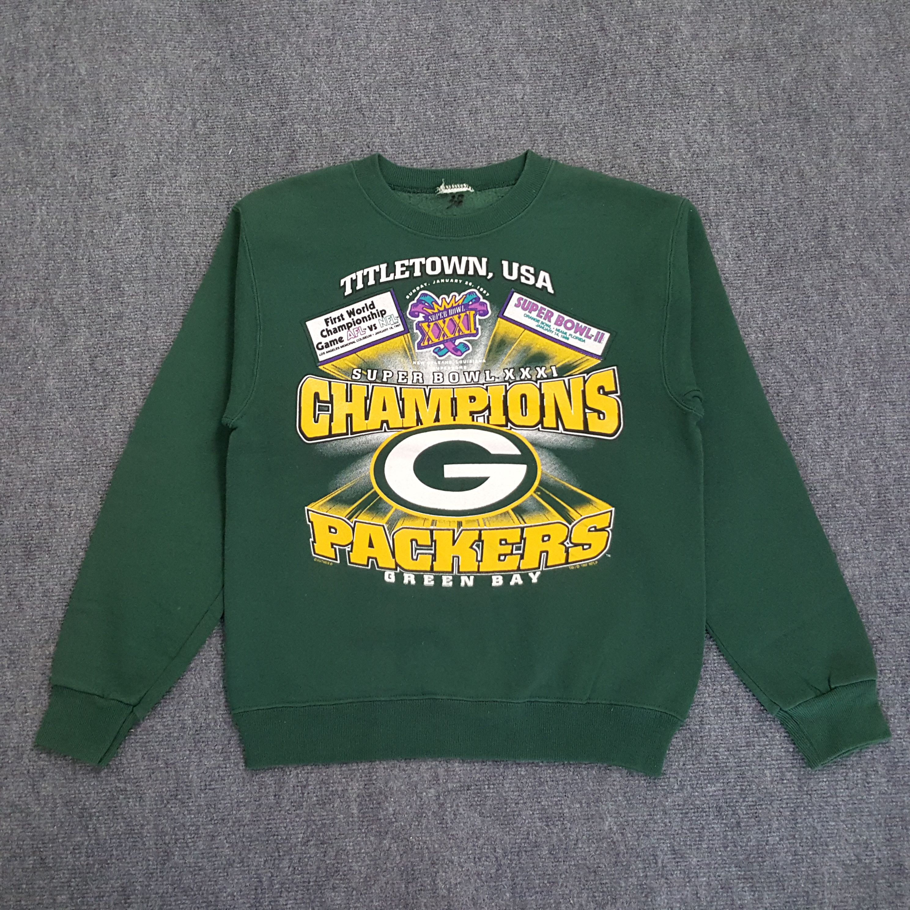 NFL × Vintage Super Bowl XXXI Champion Packers NFL Sweatshirt Size US S / EU 44-46 / 1 - 1 Thumbnail