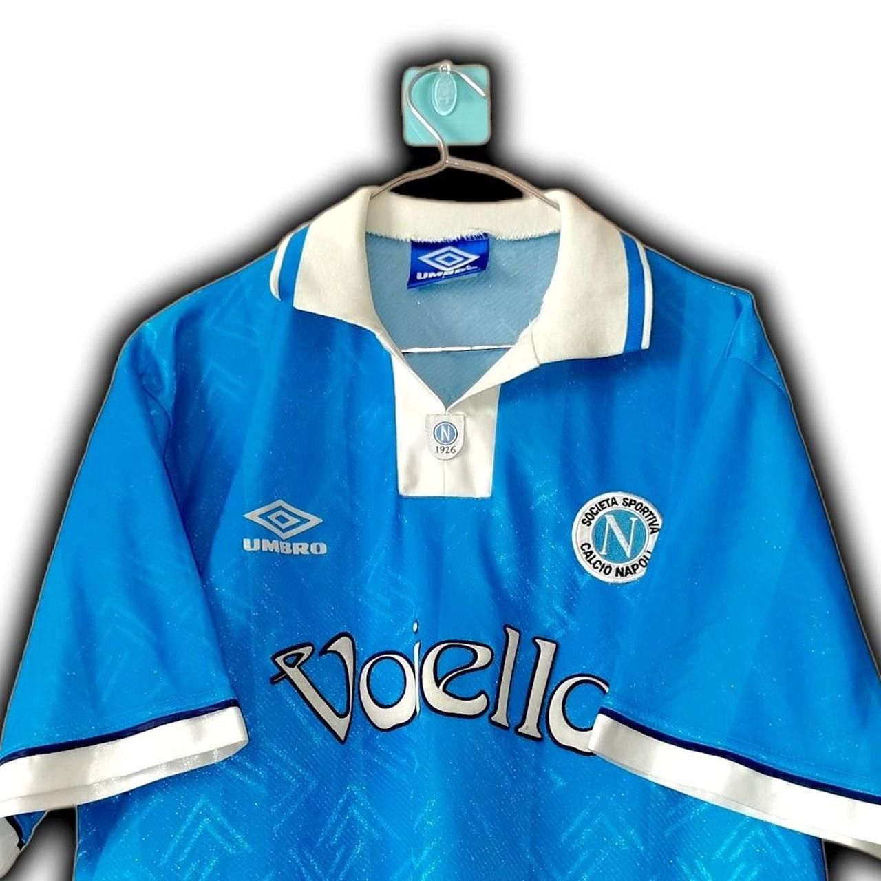 Umbro SSC Napoli 1993 1994 1995 Home Shirt Jersey Size US L / EU 52-54 / 3 - 1 Thumbnail