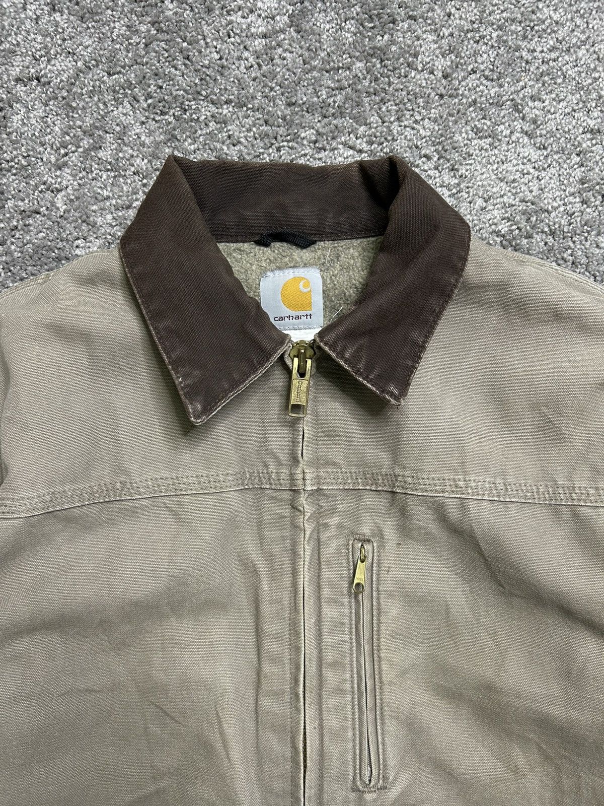 Carhartt Vintage Carhartt Sherpa Lined Chore Jacket Contrast Size US M / EU 48-50 / 2 - 2 Thumbnail