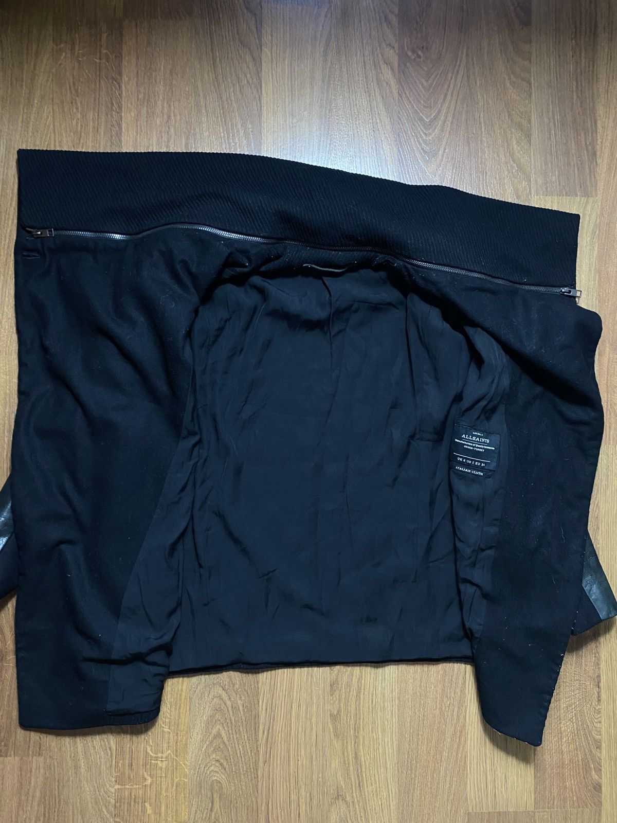 Allsaints Allsaints Leather Sleeves y2k Black Work Jacket Size S / US 4 / IT 40 - 3 Thumbnail