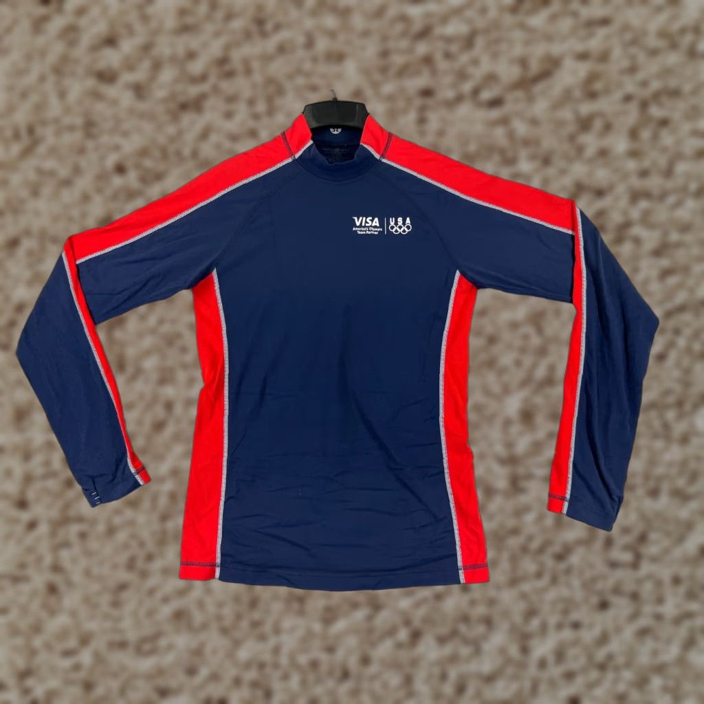 Lululemon Lululemon Shirt Men Small Blue Red Long Sleeve Visa Olympics Partner Long Sleeve Size US S / EU 44-46 / 1 - 1 Thumbnail