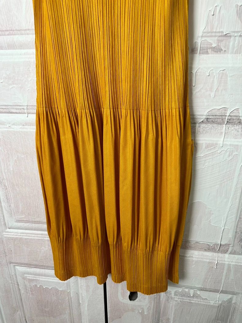 Issey Miyake Issey Miyake size:3 Yellow summer short skirt dress Size XS / US 0-2 / IT 36-38 - 5 Thumbnail