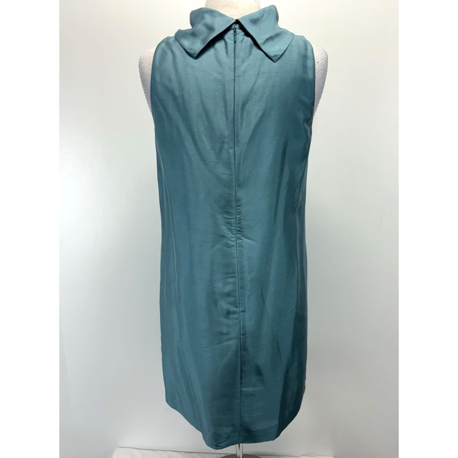Talbots Talbots Silk Sheath Dress Women’s 10 Blue Sleeveless Lined Classic Party/Cocktail Size L / US 10 / IT 46 - 3 Thumbnail