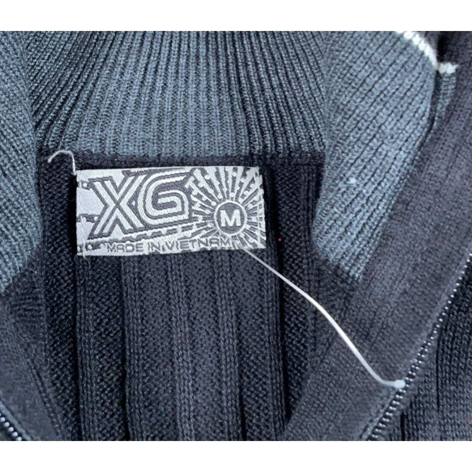 Vintage VINTAGE Extreme Gear Sweater Shirt Adult Medium Black Striped Knit 1/4 Zip 90s Hipster Slim Fit Mens Size US M / EU 48-50 / 2 - 4 Thumbnail