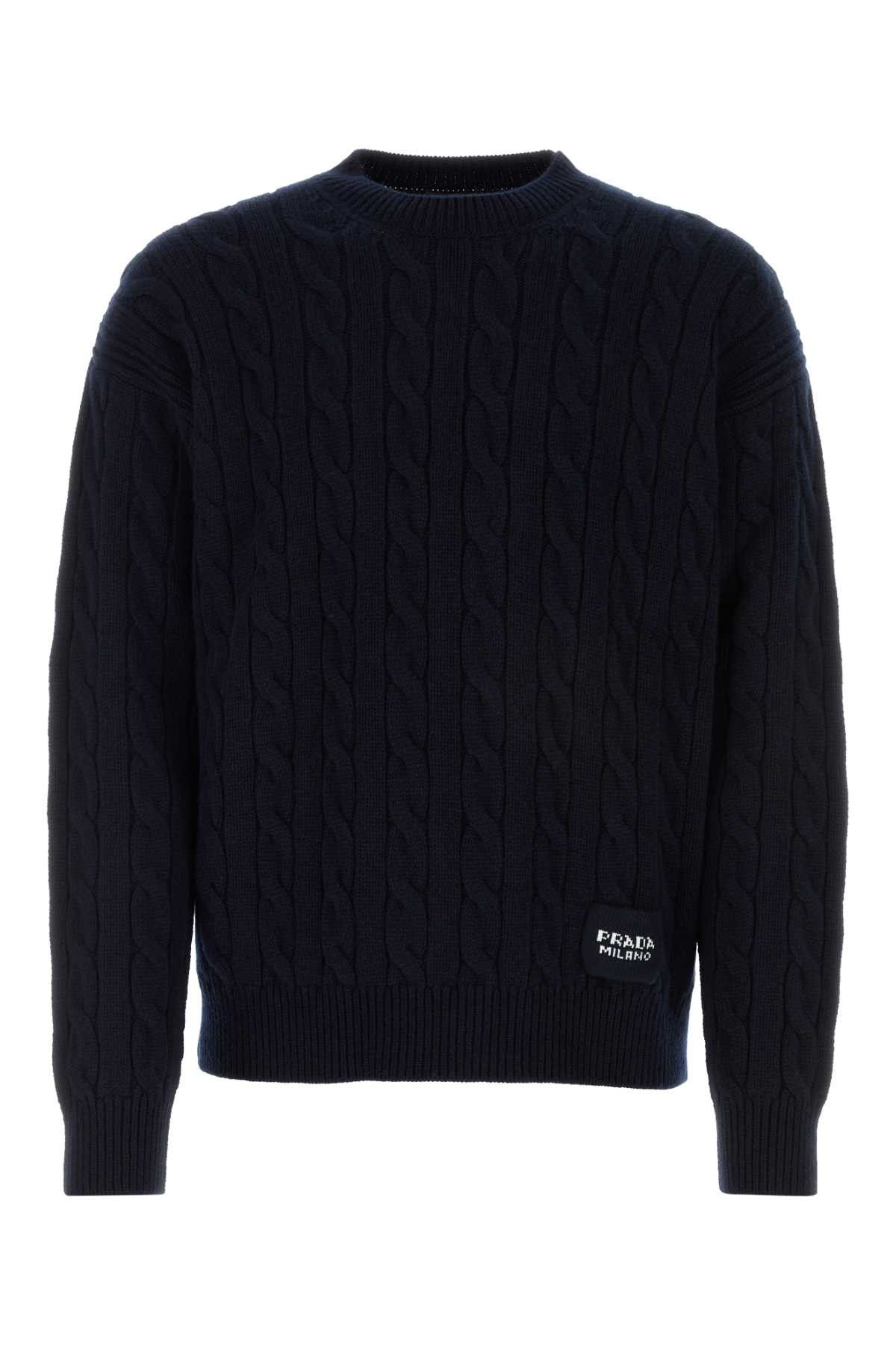 image of Prada Midnight Blue Cashmere Sweater, Men's (Size 2XL)