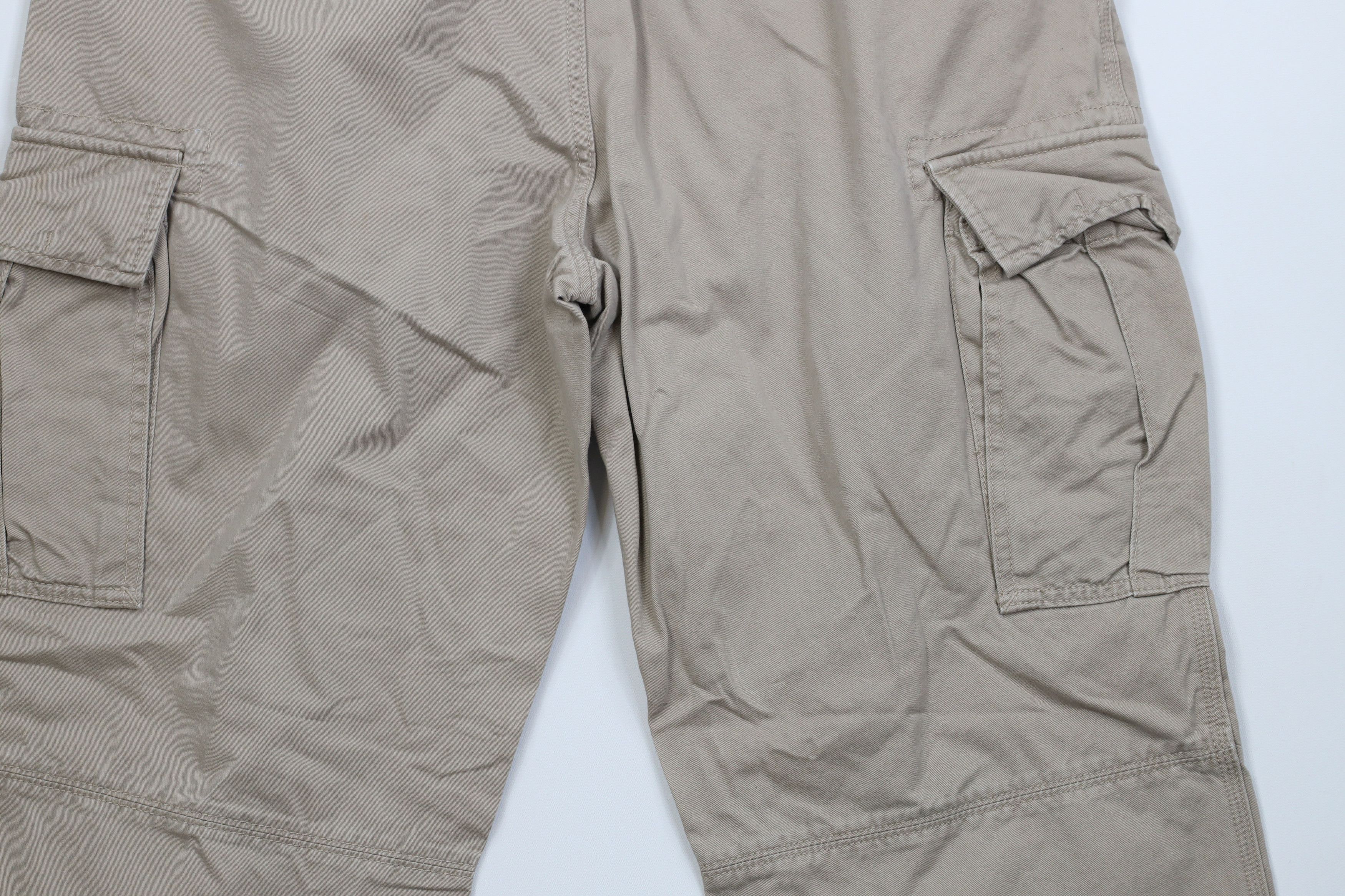 Nautica Vintage 90s Y2K Nautica Wide Leg Cargo Pants Beige Cotton Size US 36 / EU 52 - 13 Thumbnail