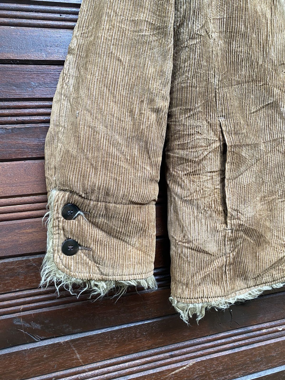 If Six Was Nine Vintage Trixy Corduroy Faux Fur Sherpa Jacket Size US M / EU 48-50 / 2 - 6 Thumbnail