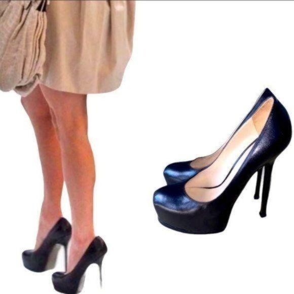 Yves Saint Laurent Yves Saint Laurent 120mm tribute leather pumps Size US 7.5 / IT 37.5 - 2 Thumbnail