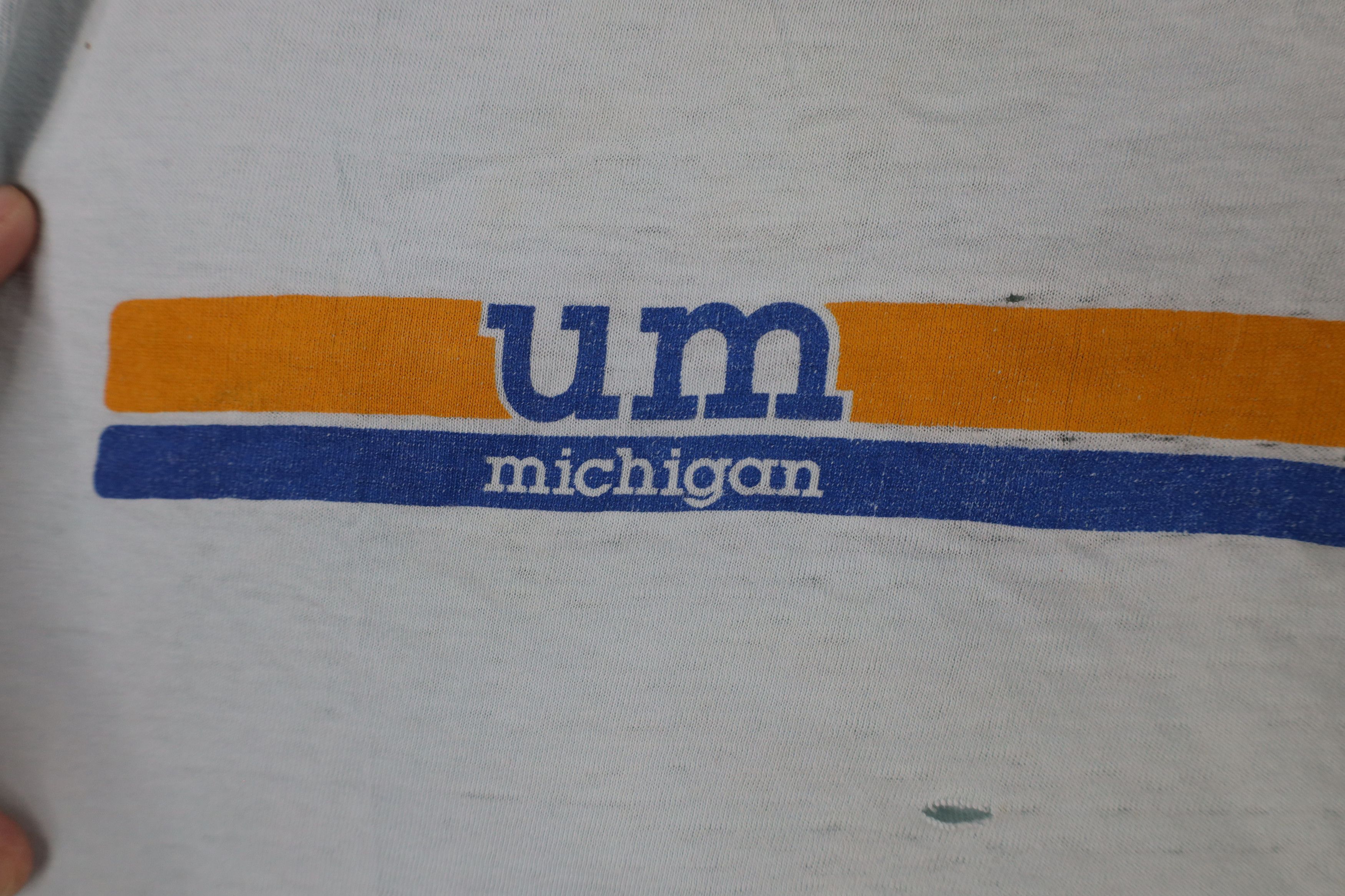 Vintage Vintage 70s 80s University of Michigan T-Shirt Blue USA Size US M / EU 48-50 / 2 - 7 Thumbnail