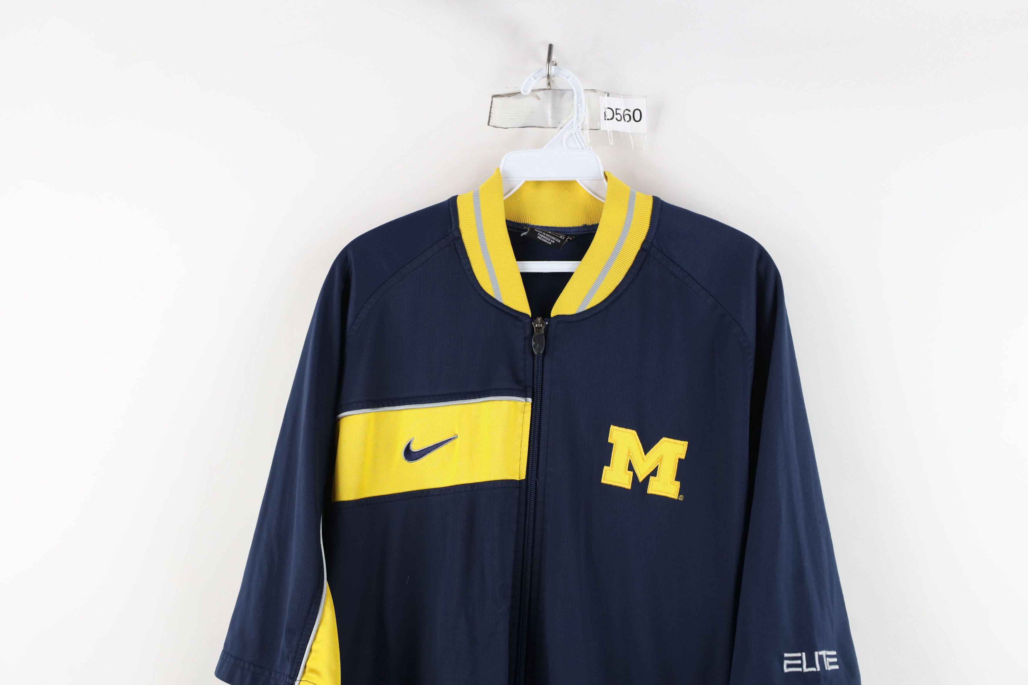 Nike × Vintage Vintage Nike Elite University of Michigan Warm Up Jacket Size US L / EU 52-54 / 3 - 2 Thumbnail