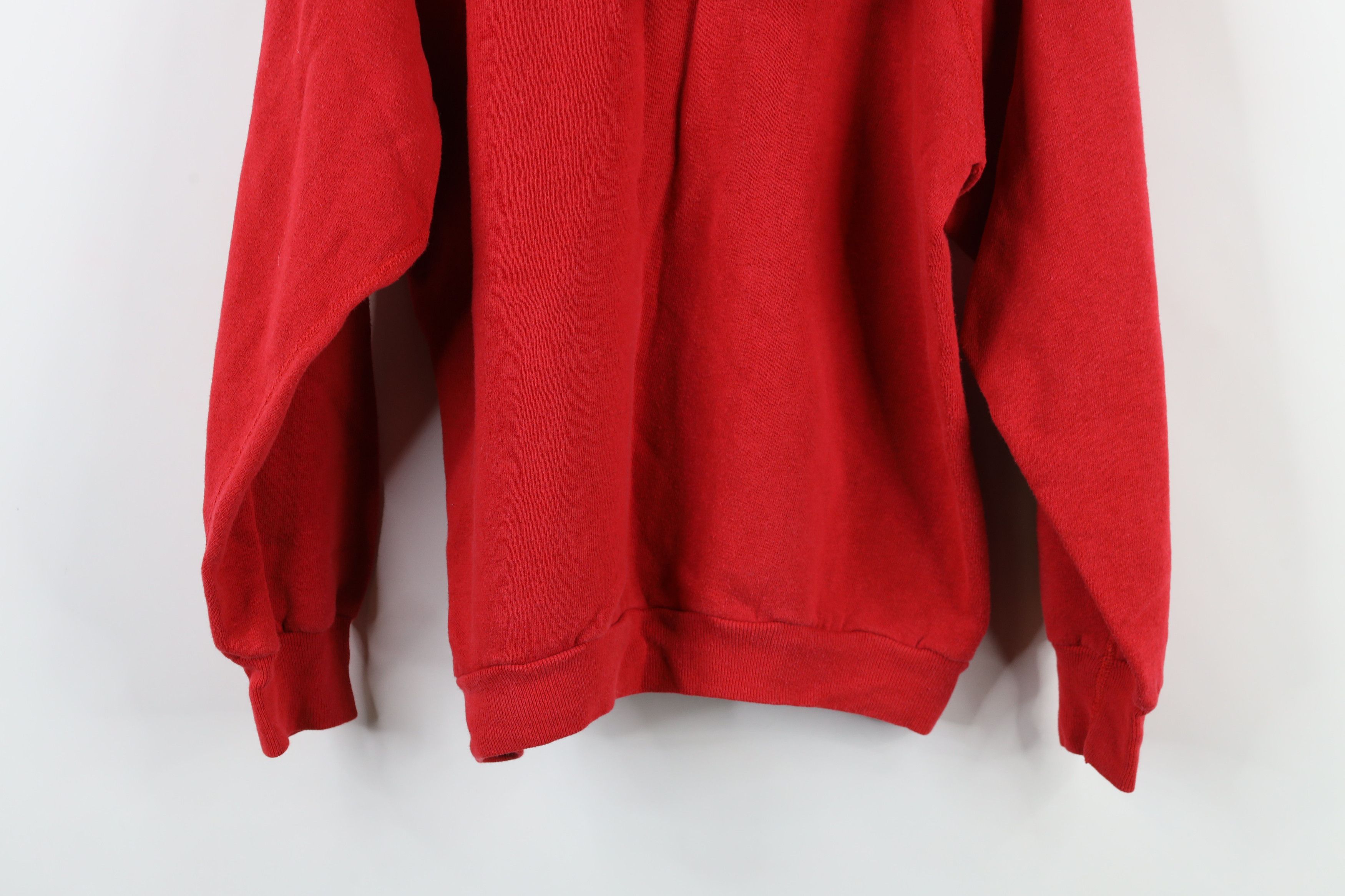 Vintage Vintage 70s 80s Streetwear Blank Hoodie Sweatshirt Red USA Size US M / EU 48-50 / 2 - 12 Thumbnail